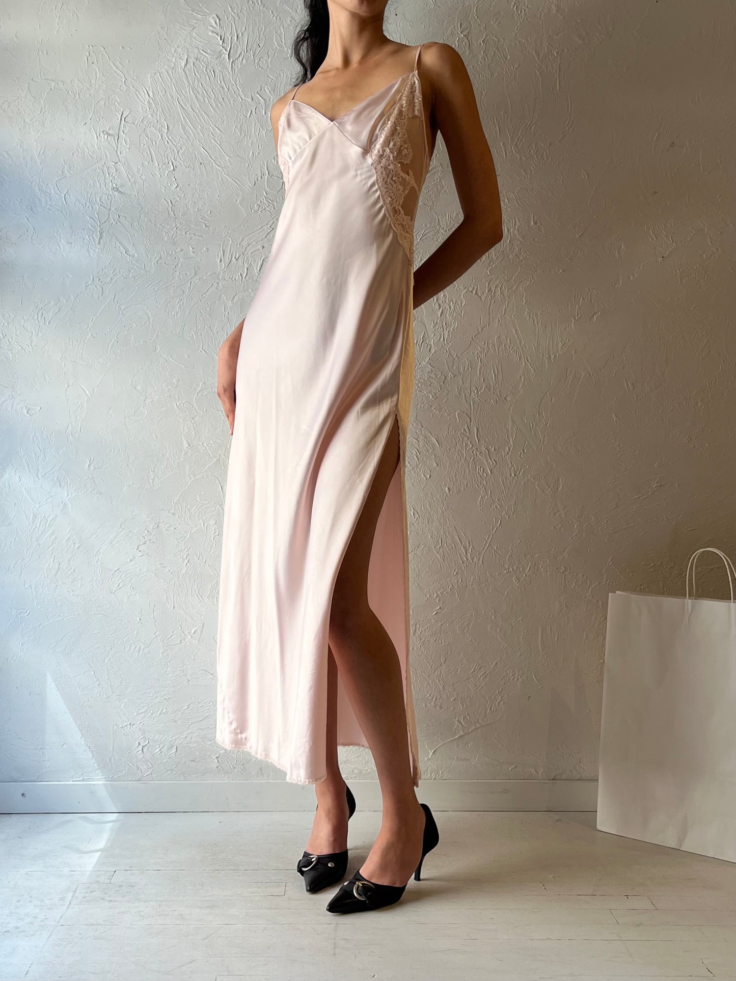 Y2K ‘Victoria's Secret’ Pink Slip Lingerie Dress / Medium