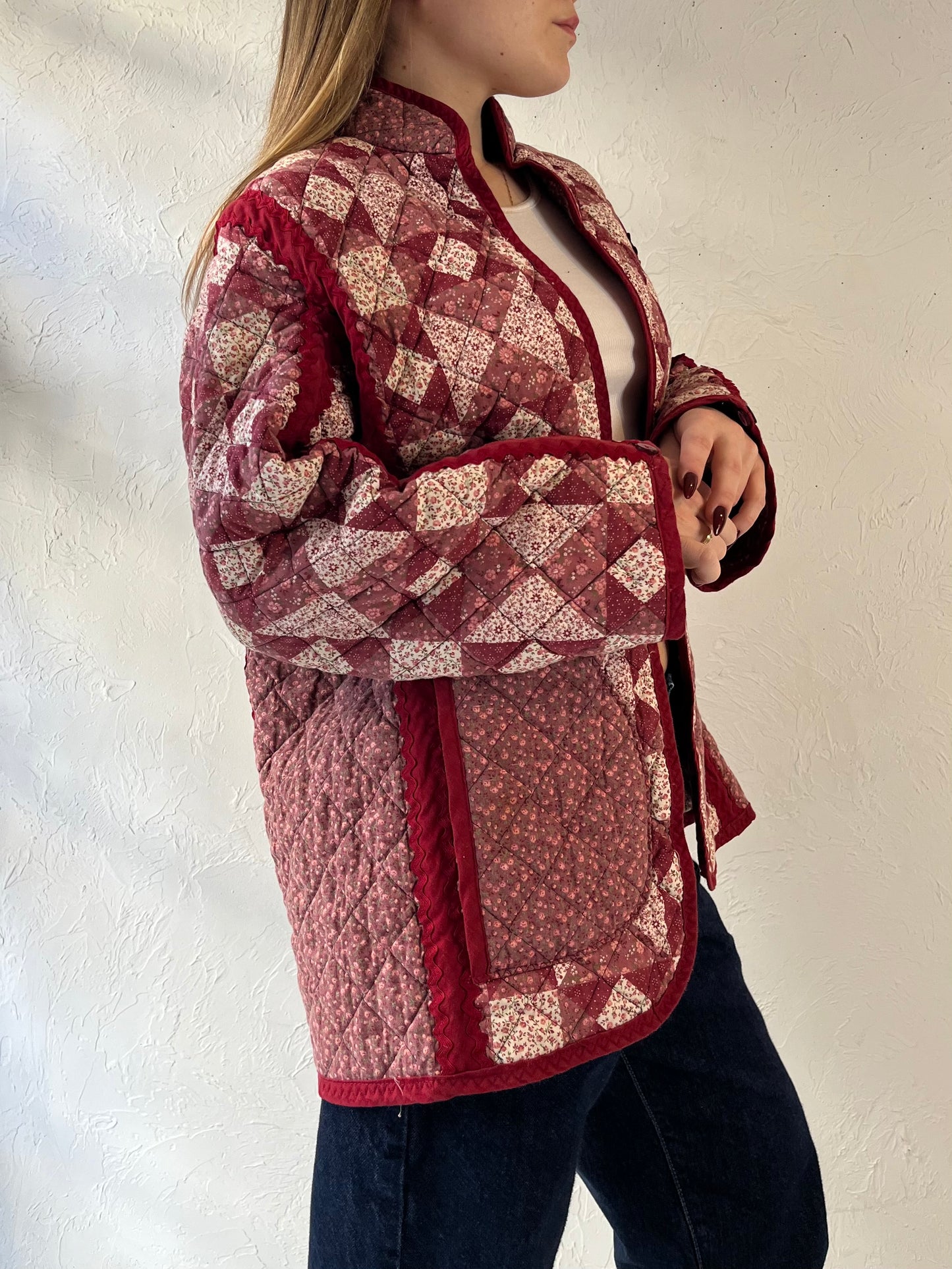 Vintage Handmade Quilted Jacket / Medium