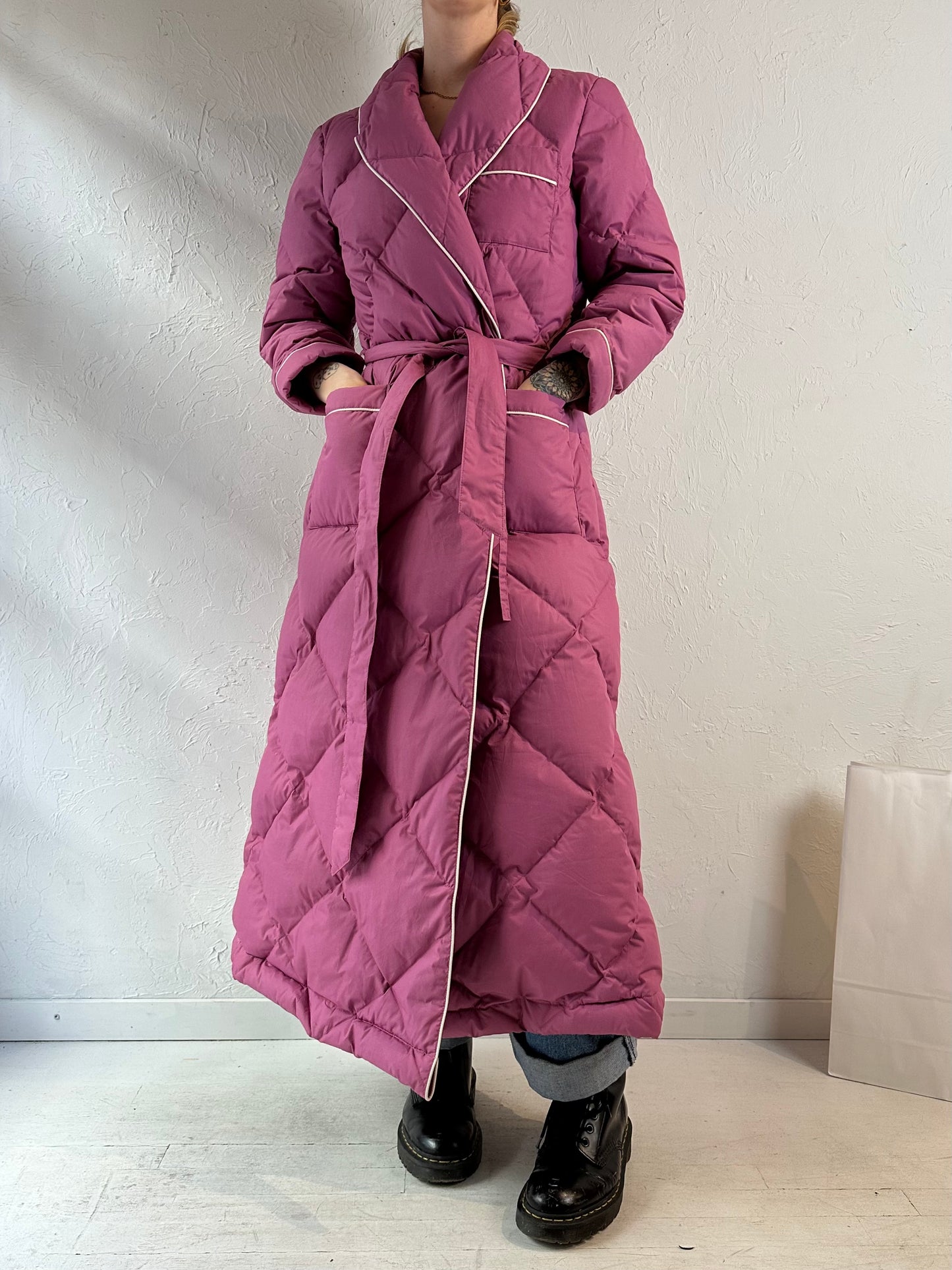 Vintage 'Eddie Bauer' Pink Puffer Coat / Small