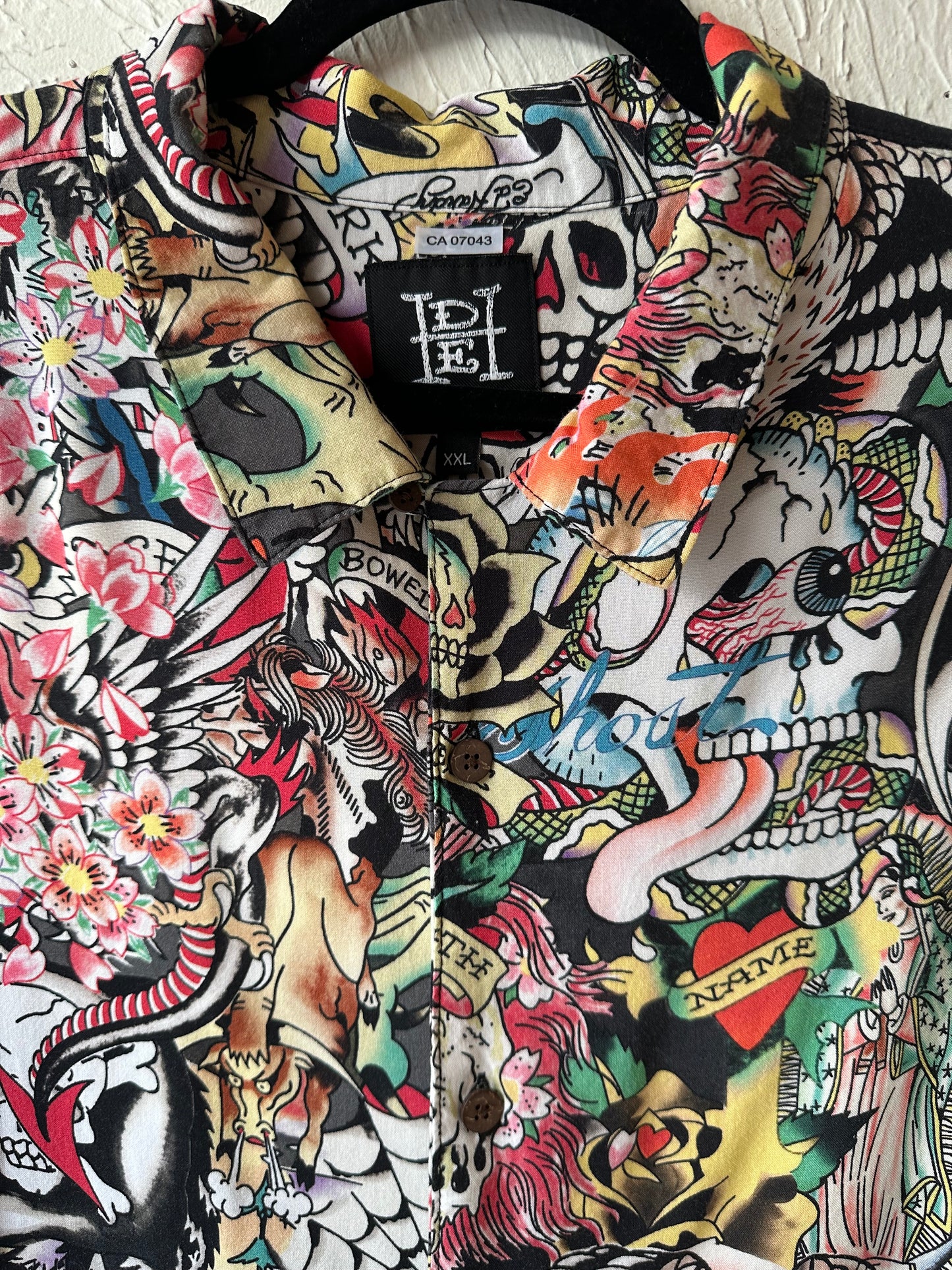 Y2K ‘Ed Hardy’ Button Up Shirt / XXL