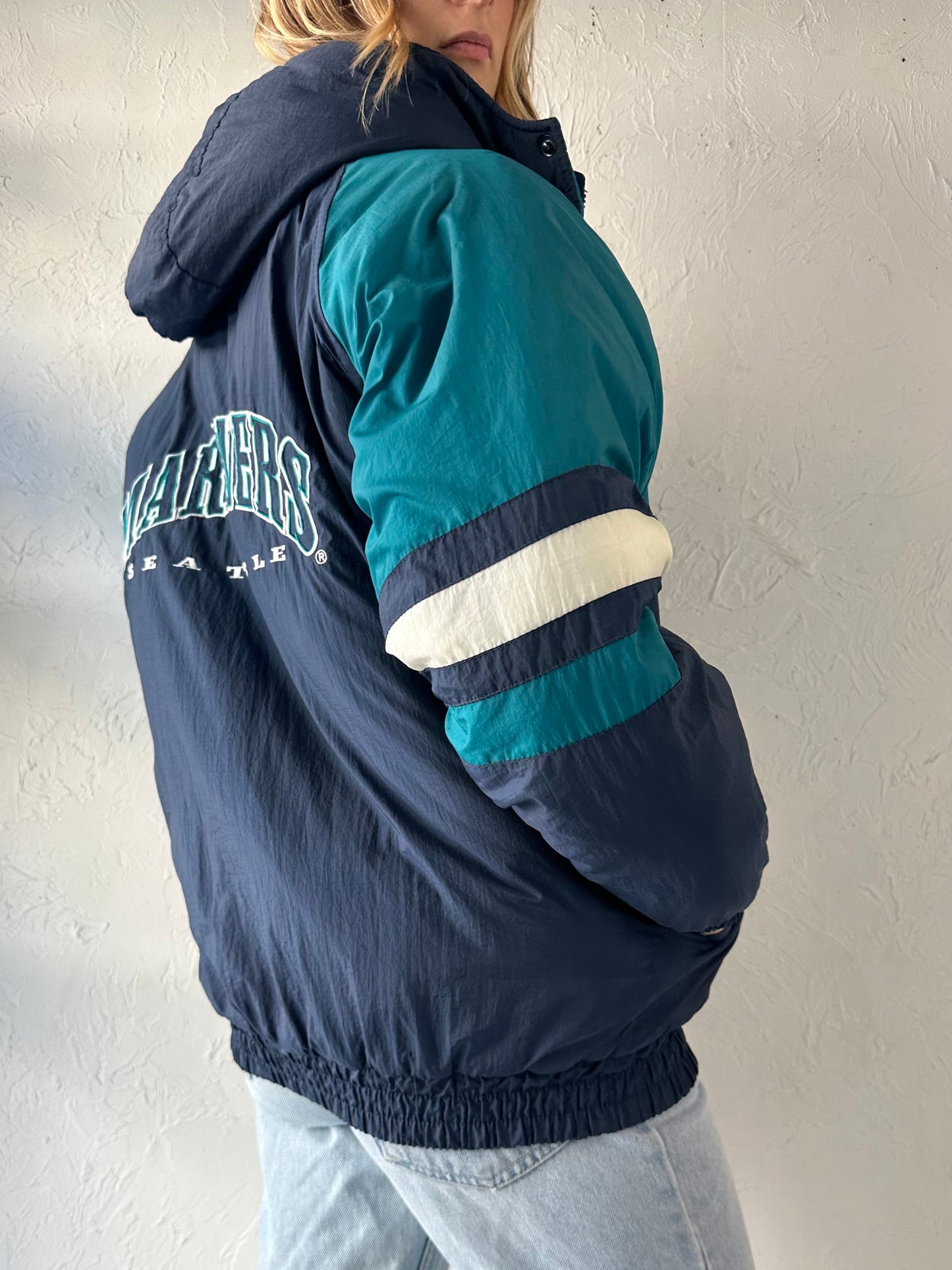 90s 'Genuine Merchandise' Seattle Mariners Starter Jacket / Medium