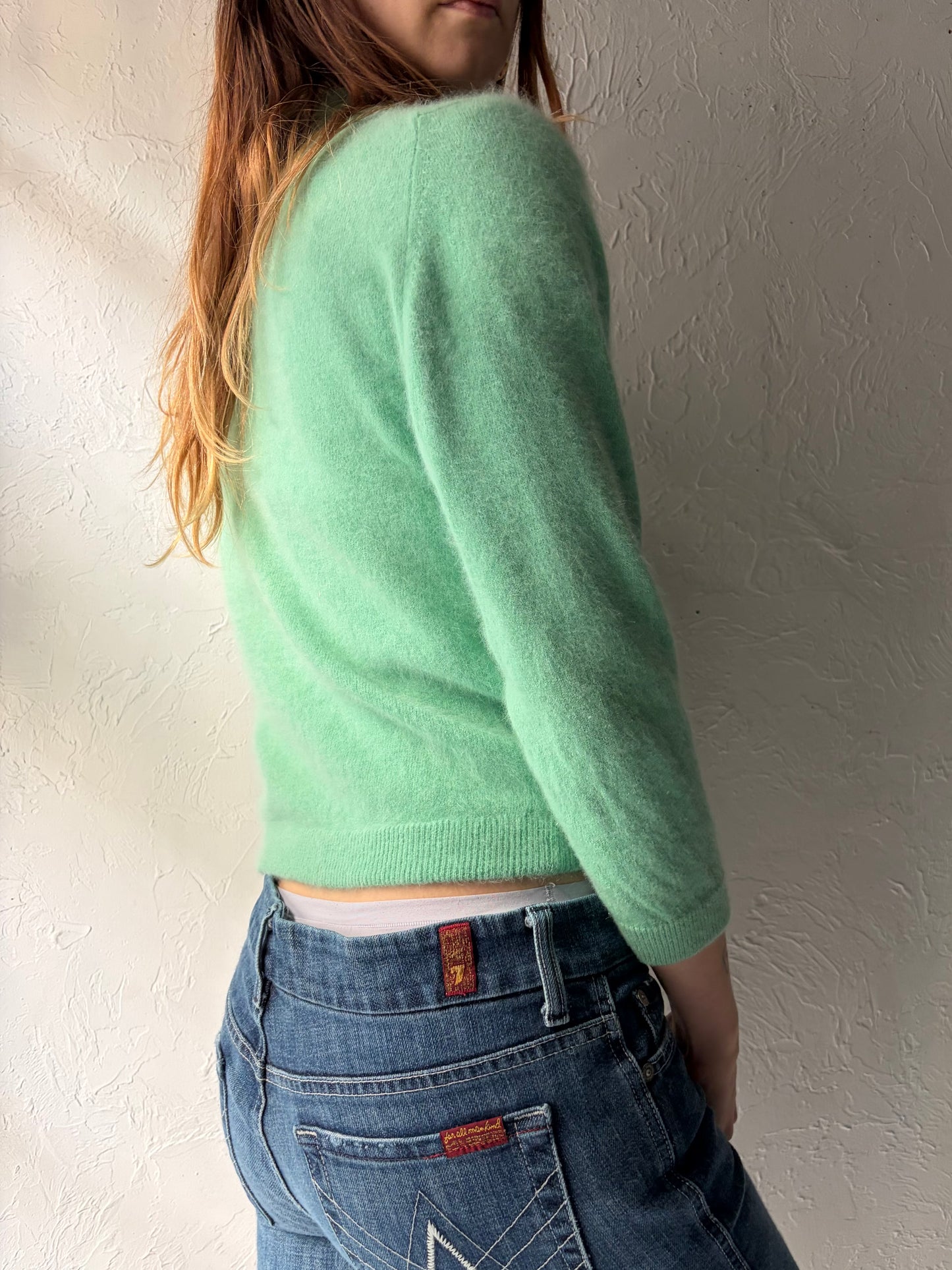 50s/60s  ‘Bobbi Brooks’ Green Wool Cardigan Sweater / Small