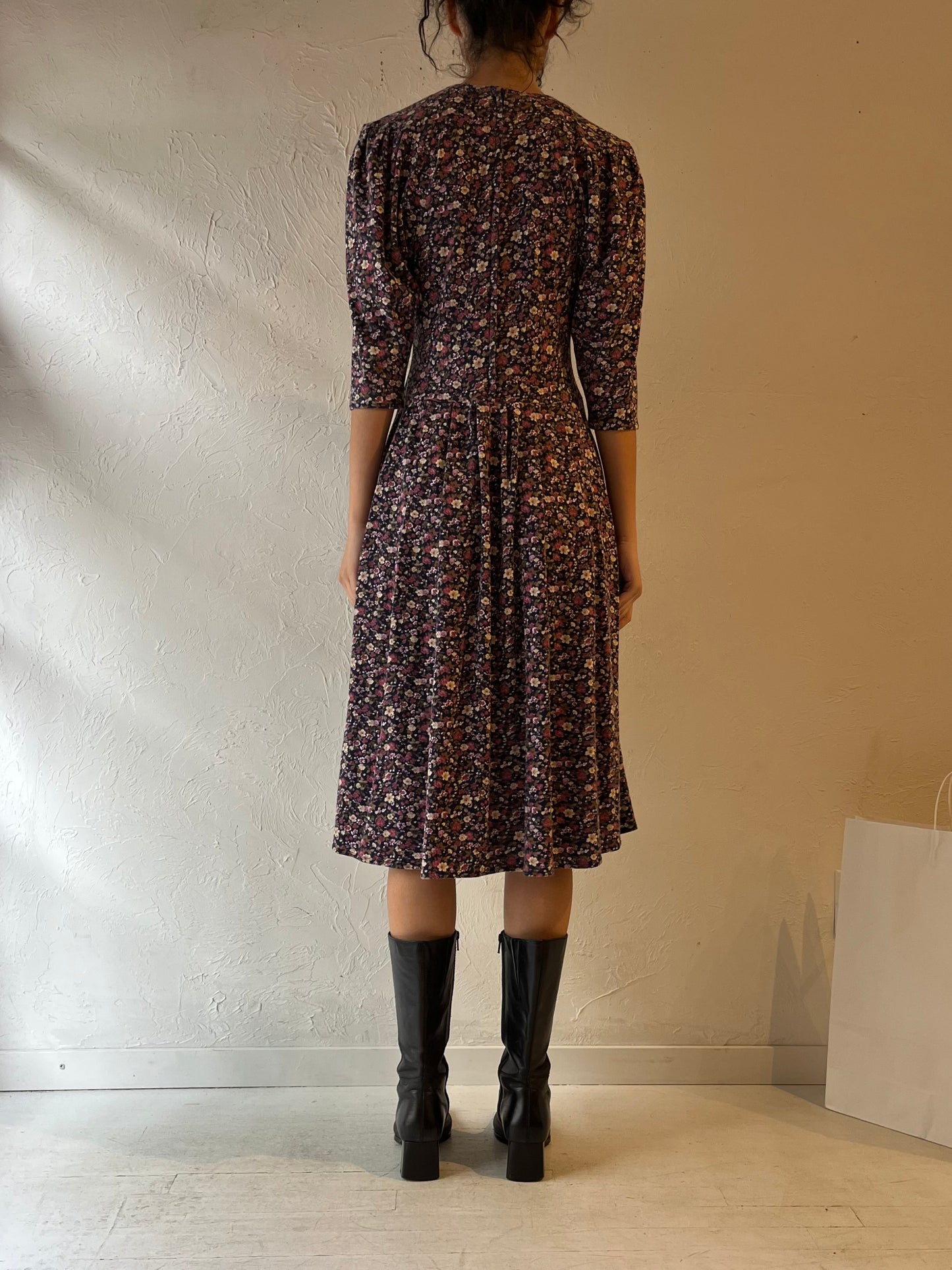 90s ‘Byer Too’ Long Sleeve Floral Dress / Small - Medium