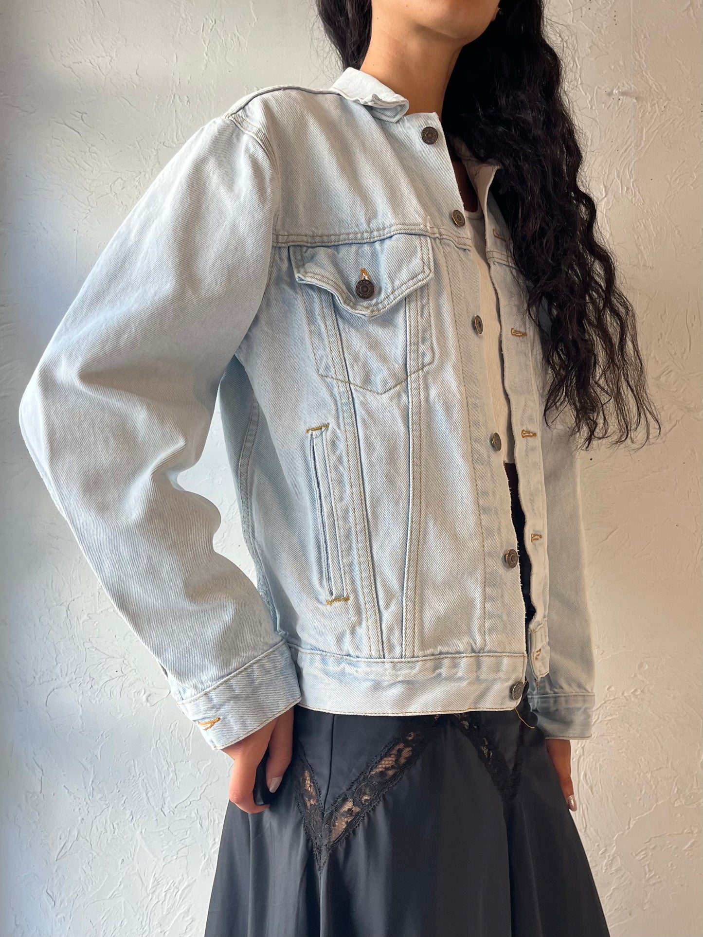 90s 'Levis' Light Wash Denim Jacket / Made in USA / Small