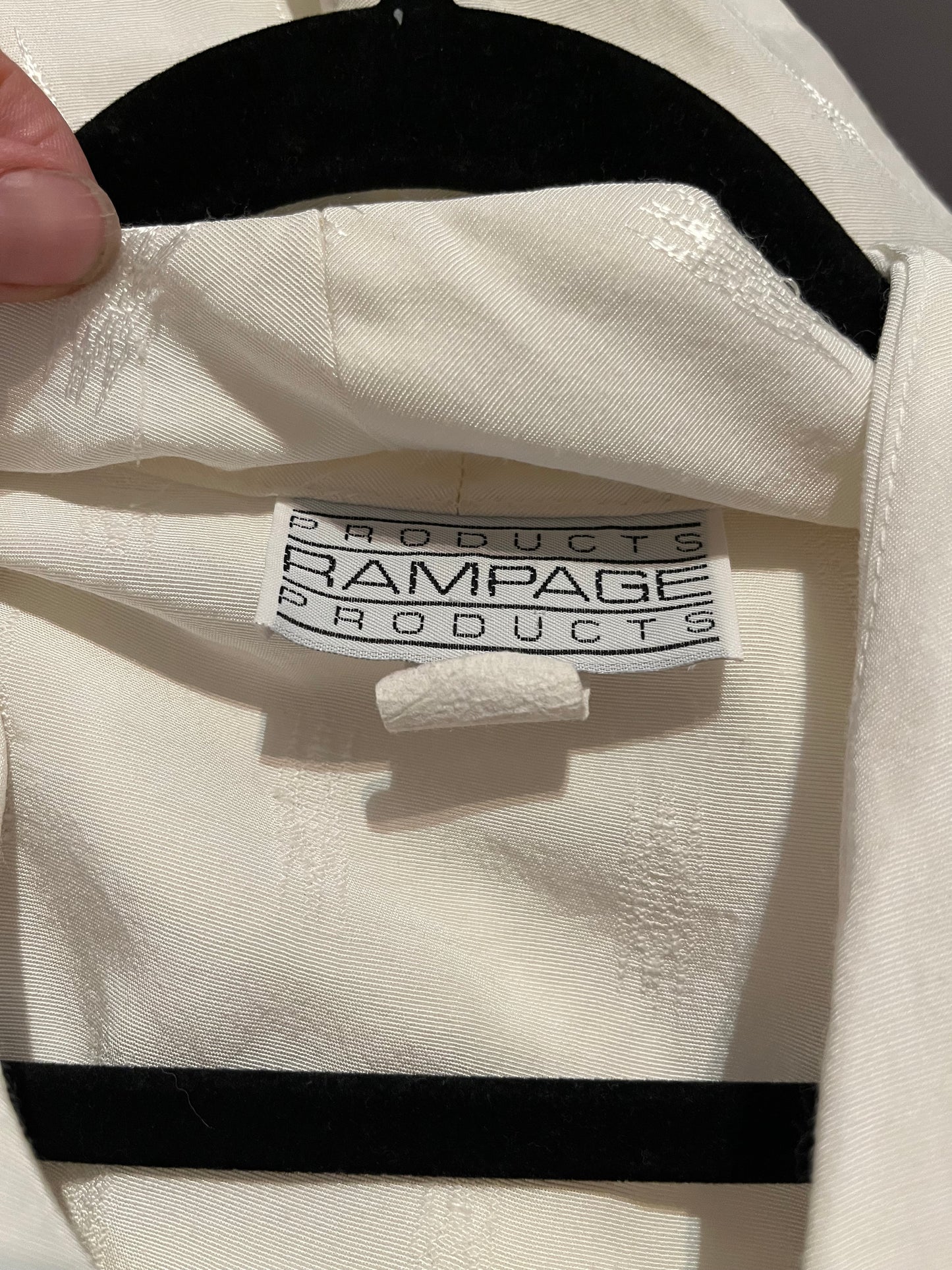 90s 'Rampage' White Long Sleeve Button Up Blazer Mini Dress / Small - Medium