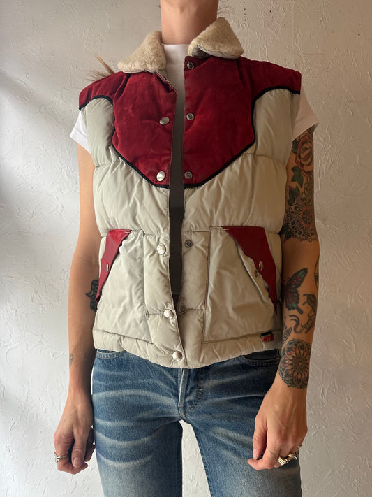 70s 'Mercury' Quilted Down Puffer Vest / Small