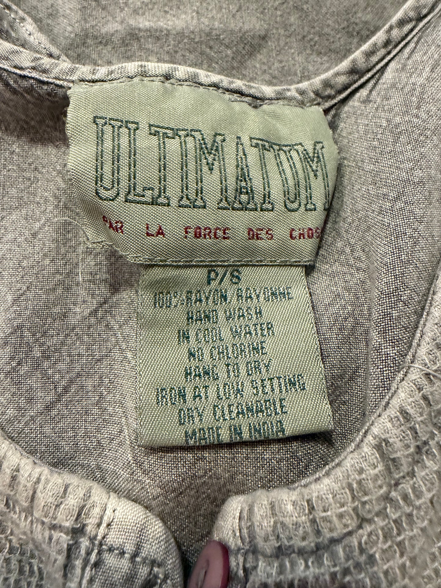 90s 'Ultimatum' Gray Fairycore Mini Dress / Small