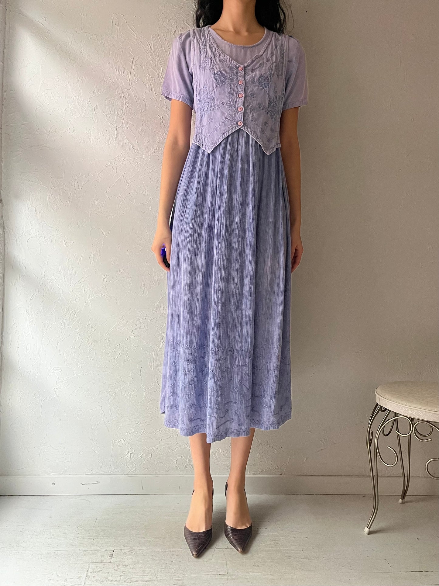 90s 'East West' Vest Dress / Small