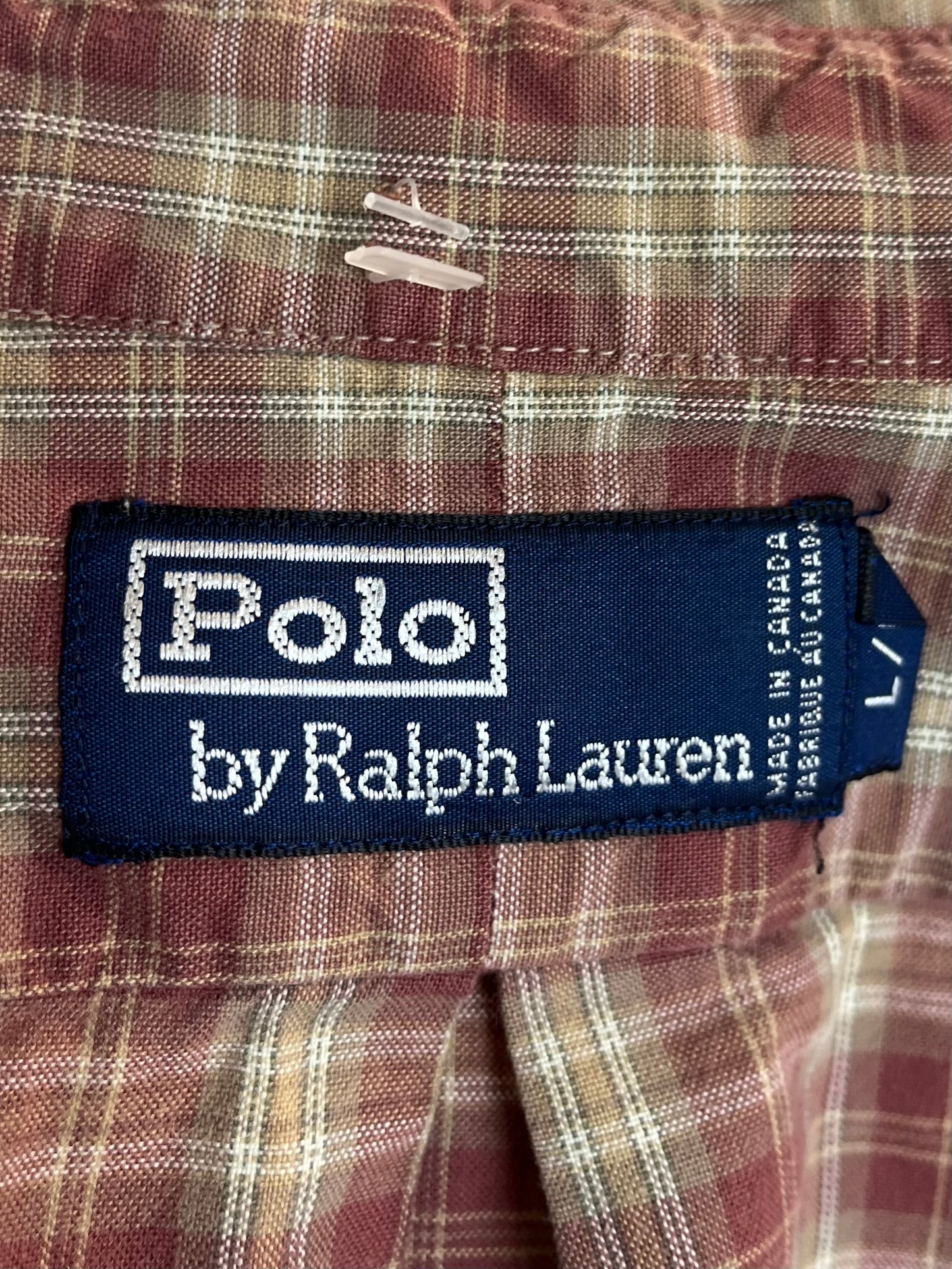 90s ‘Polo Ralph Lauren’ Plaid Button Up Shirt / Large