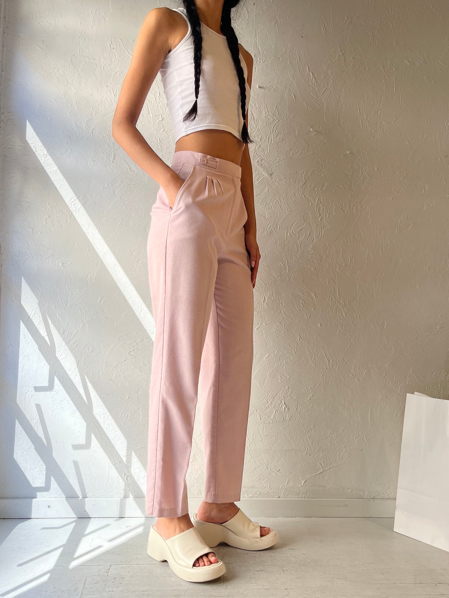 90s 'Counterpart' Pale Pink Trousers / Small