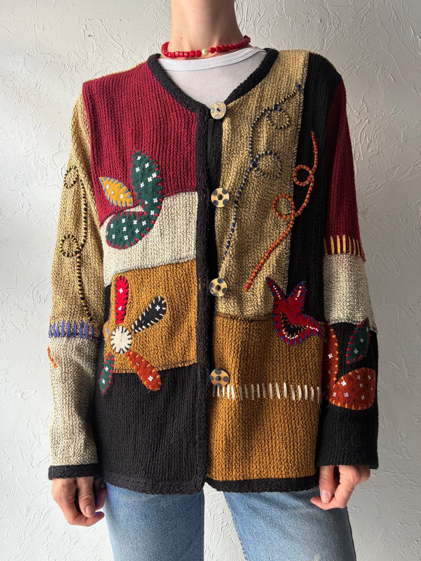 90s 'Allure' Cardigan Sweater / Medium