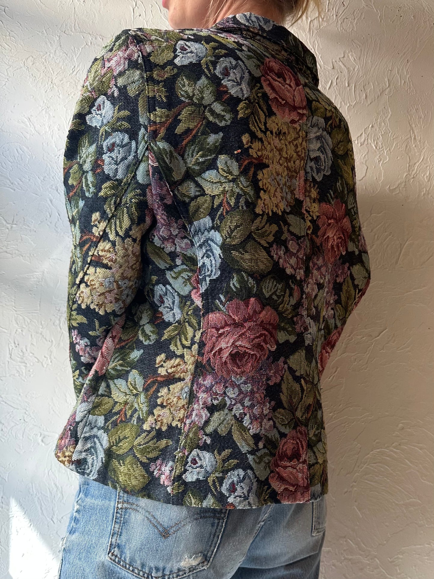 Y2k 'Yzza' Floral Tapestry Jacket / XL