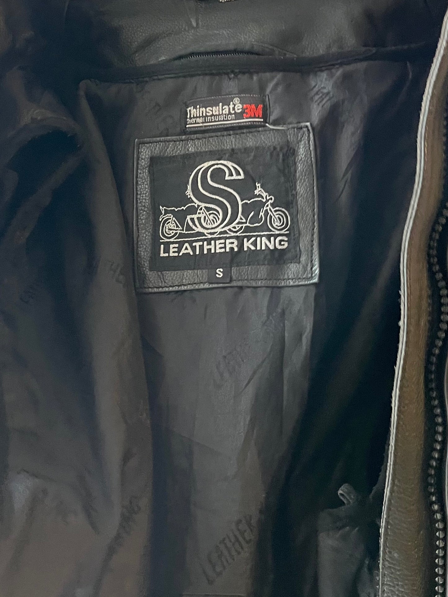 90s 'Leather King' Harley Davidson Leather Biker Jacket / Small