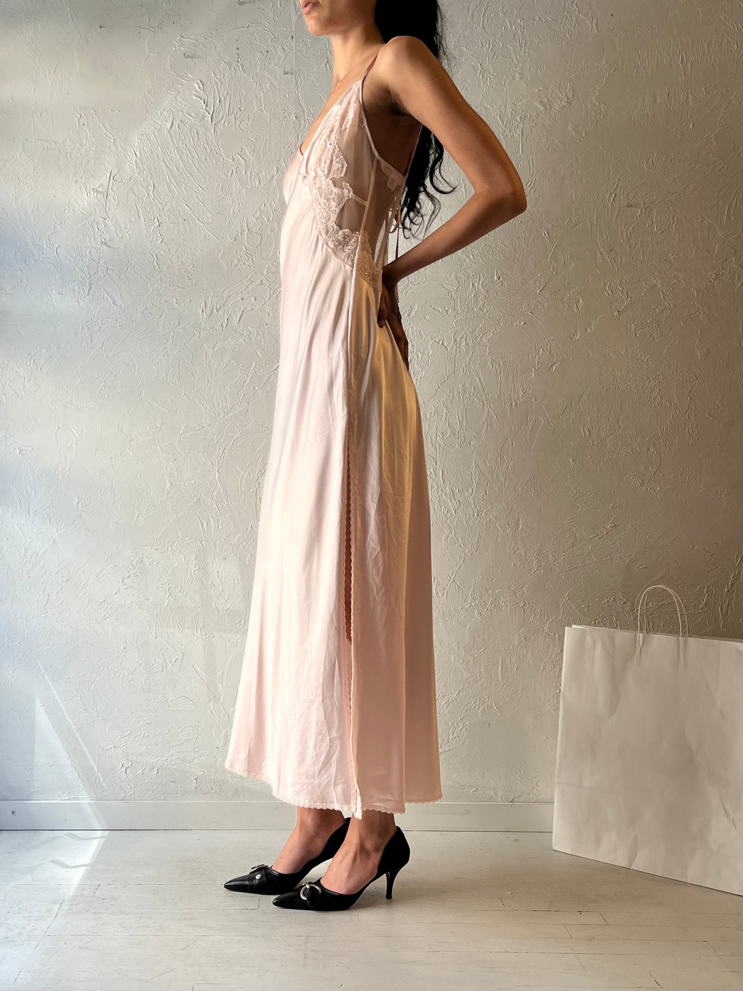 Y2K ‘Victoria's Secret’ Pink Slip Lingerie Dress / Medium