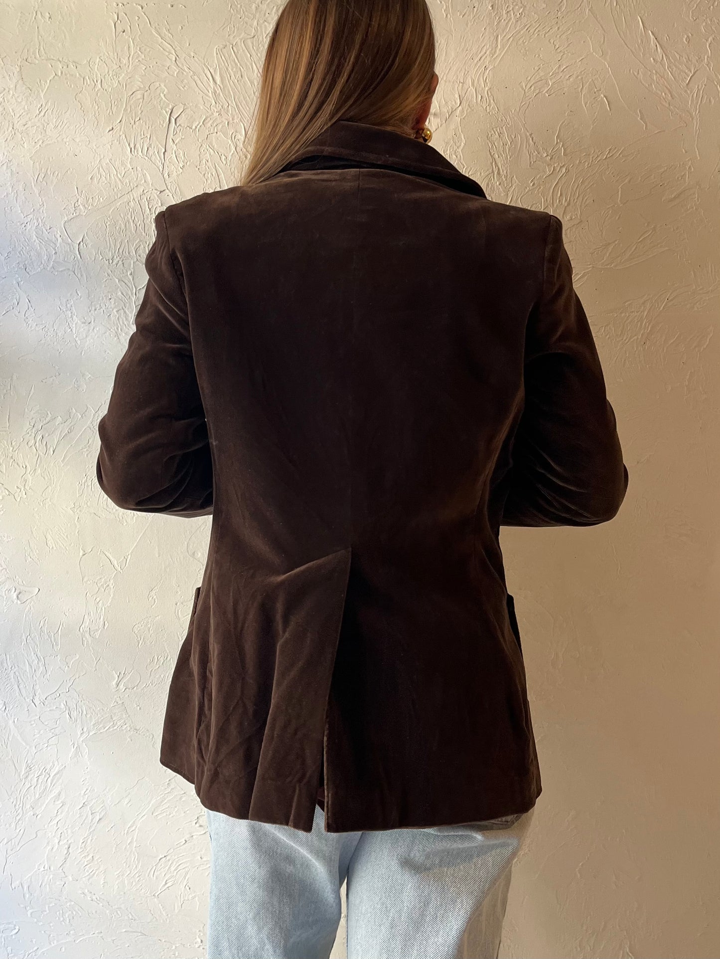 80s ‘Koret of California’ Brown Velvet Blazer Jacket / Small