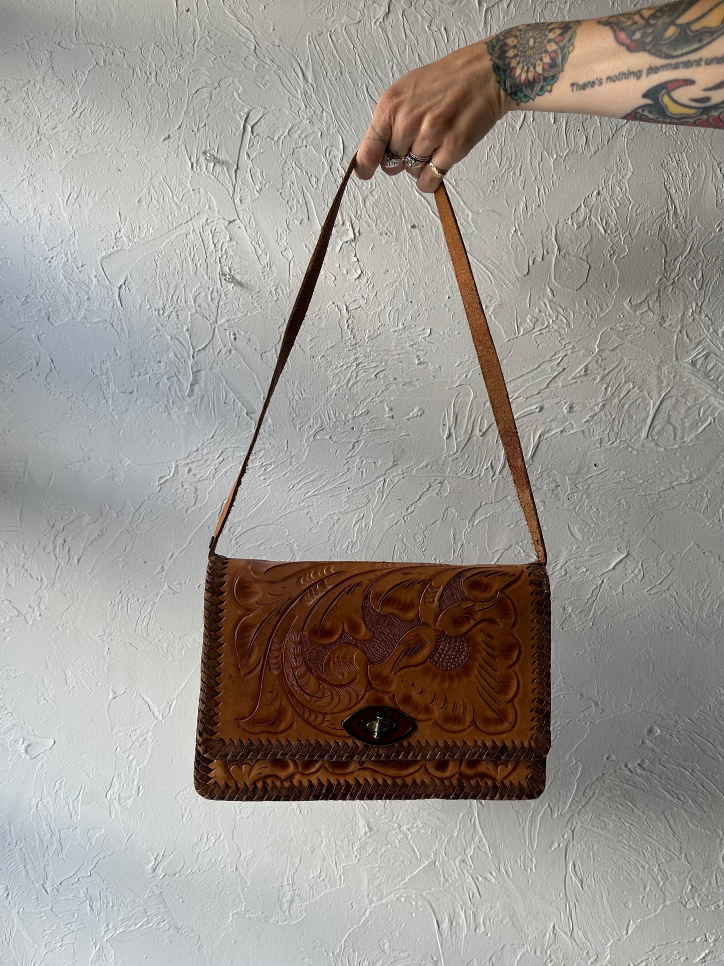 70s Tooled Leather Purse