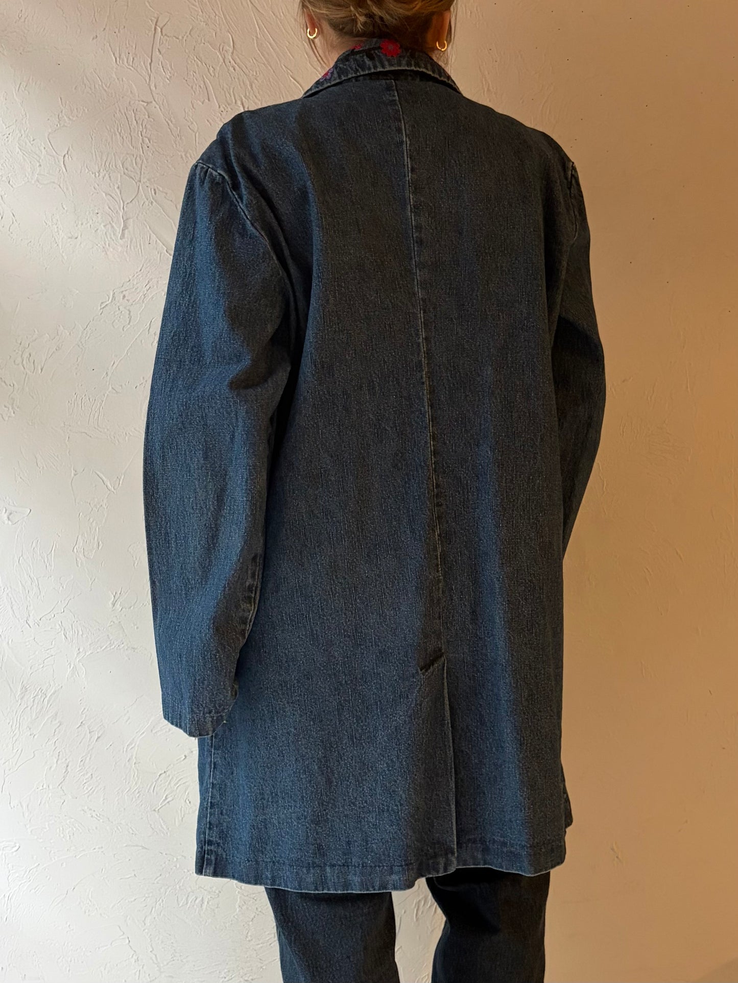 Y2k 'Cold Water Creek' Denim Embroidered Jacket / Medium