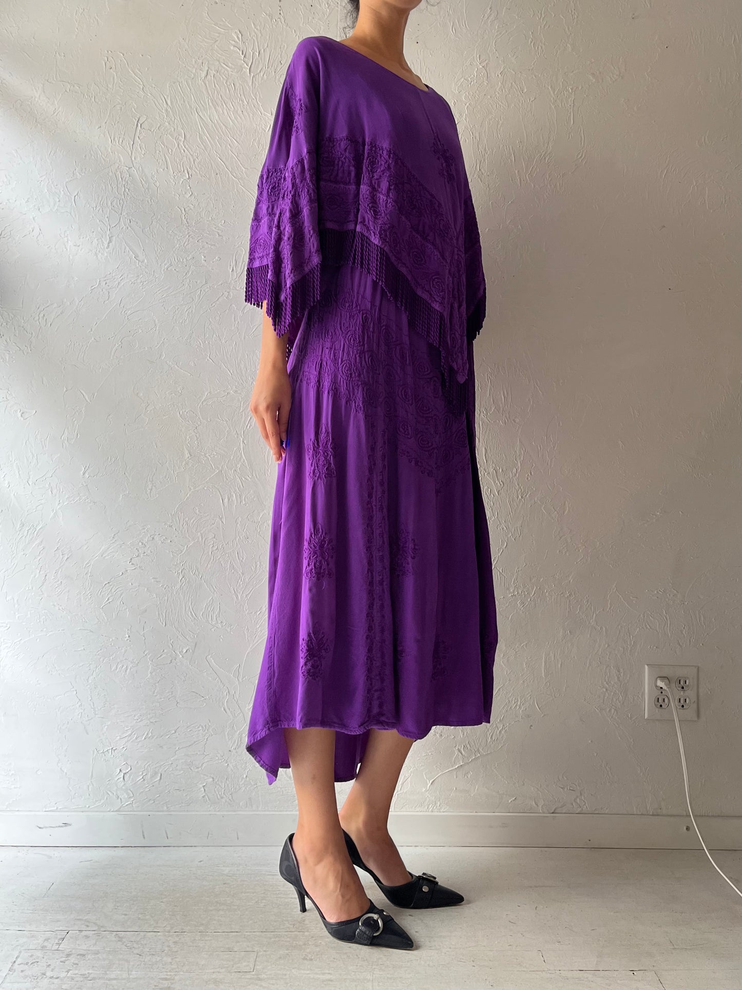 Y2k Purple Fringe Fairycore Dress / XL