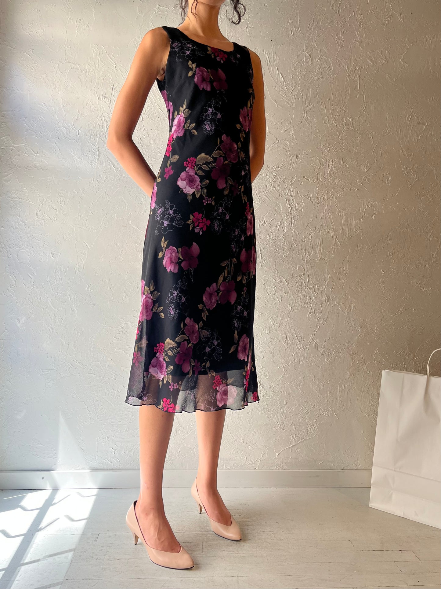 90s 'Chadwicks' Floral Dress / Small