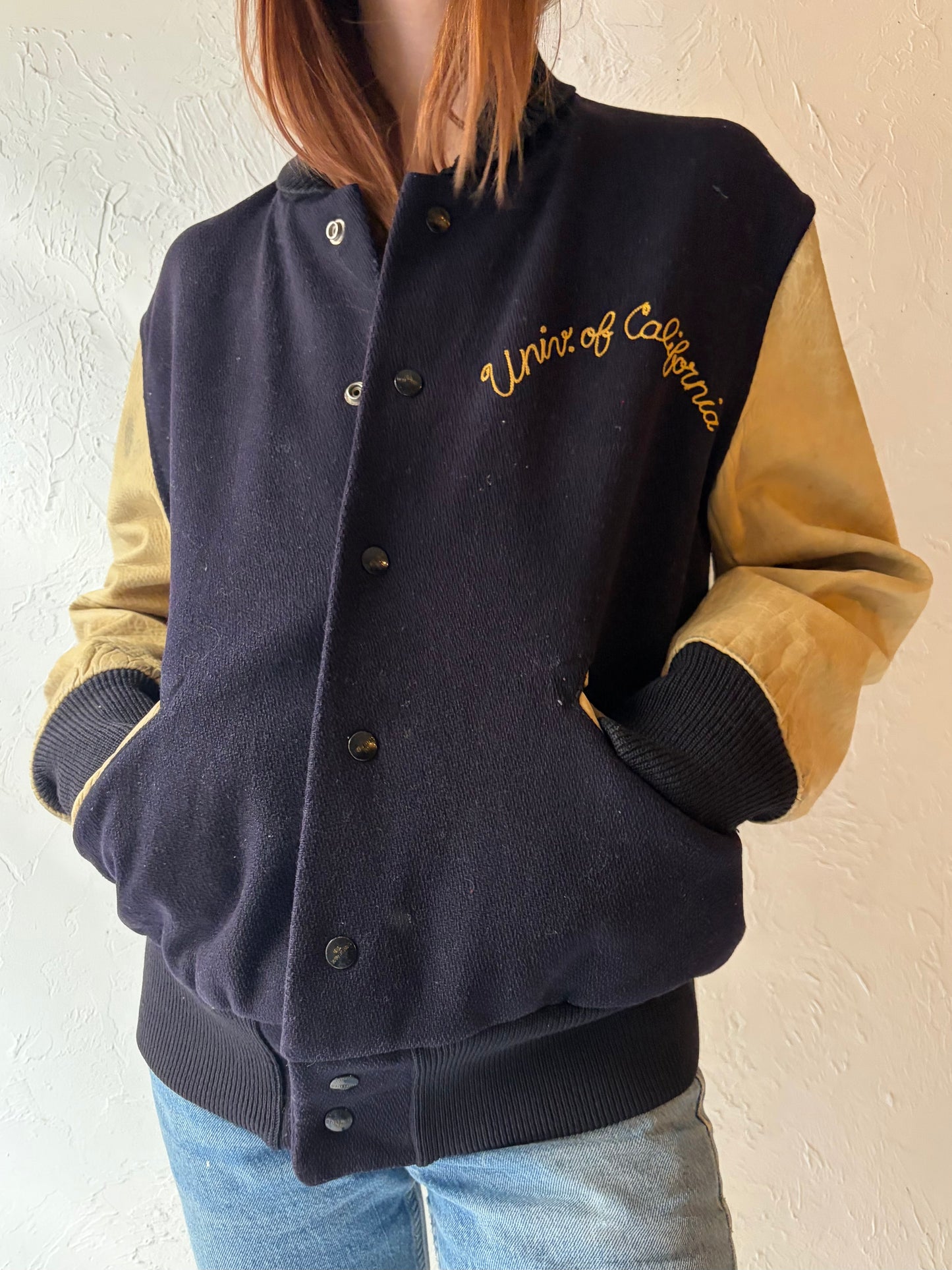 1950s California Collegiate Varsity Bomber Jacket / Medium