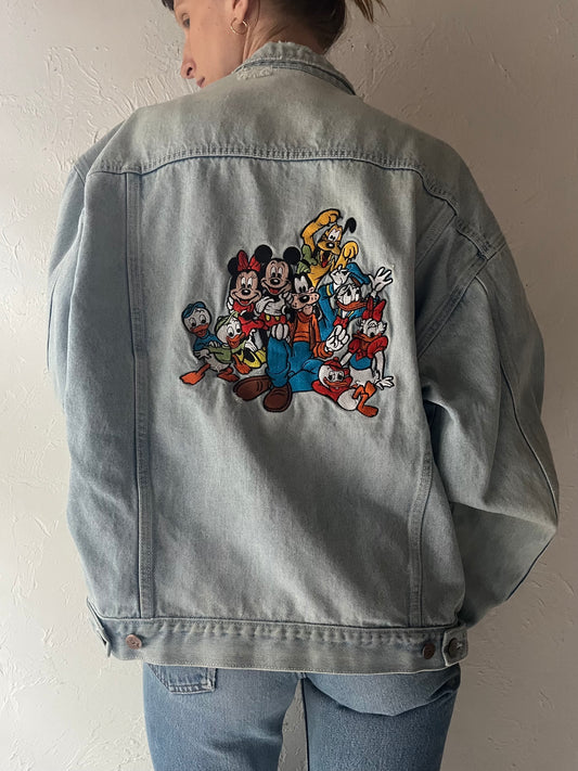Vintage 'Disney' Embroidered Denim Jacket / Medium