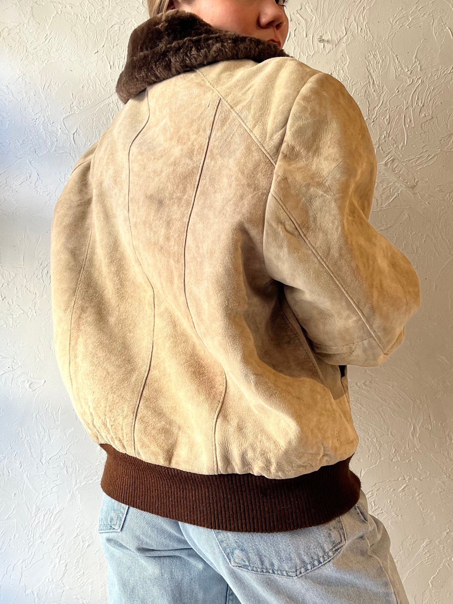 80s ‘Sears’ Suede Bomber Jacket / Medium