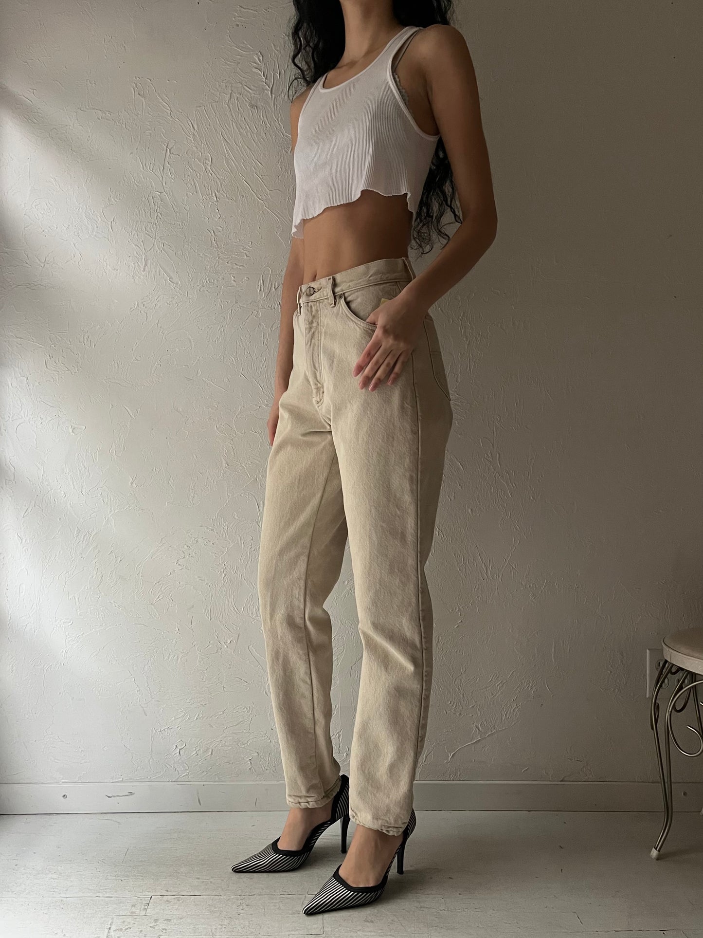 80s 'LL Bean' Lined Jeans / Union Made / 8