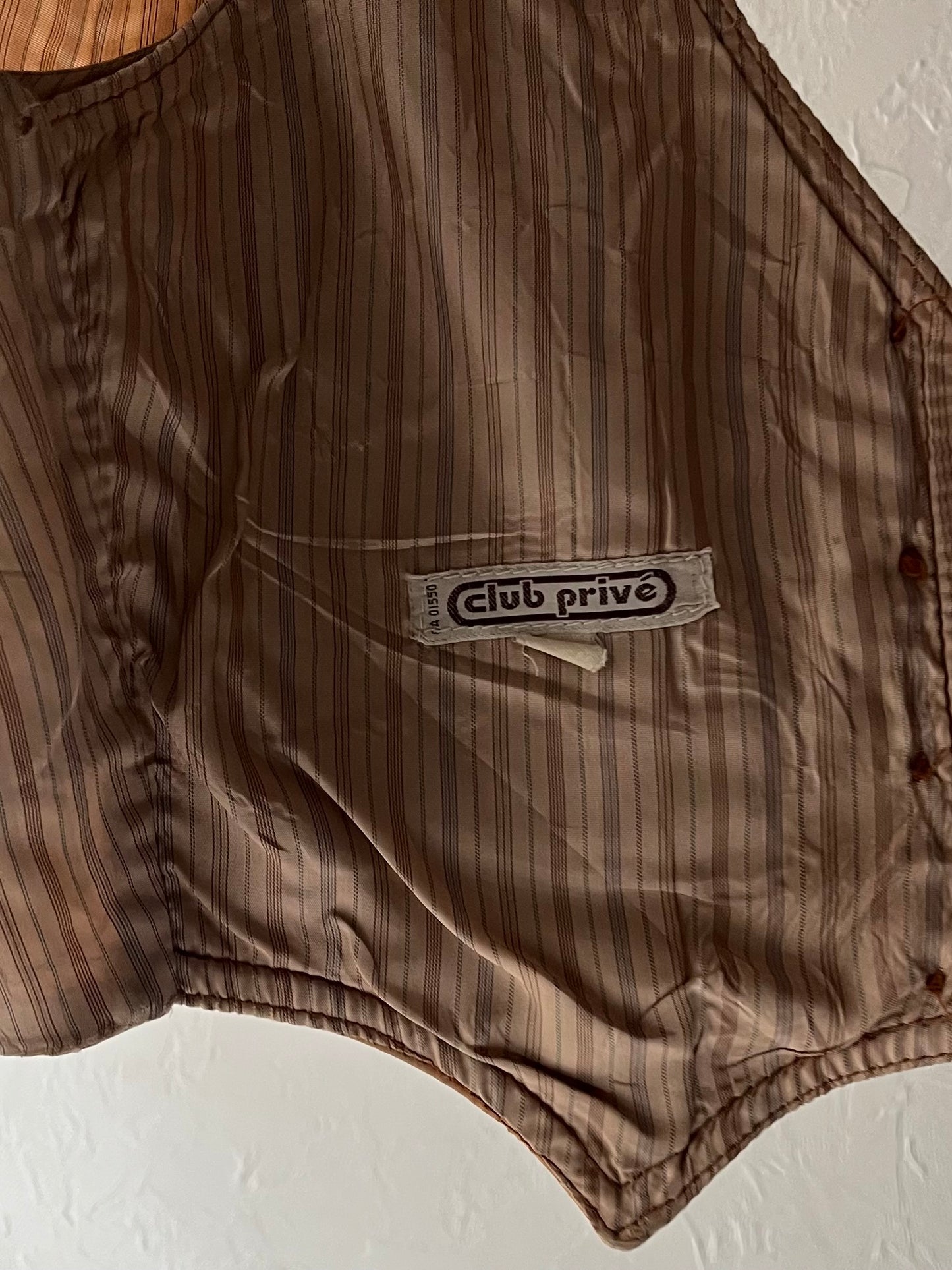 70s 'Club Prive' Leather Vest / Small