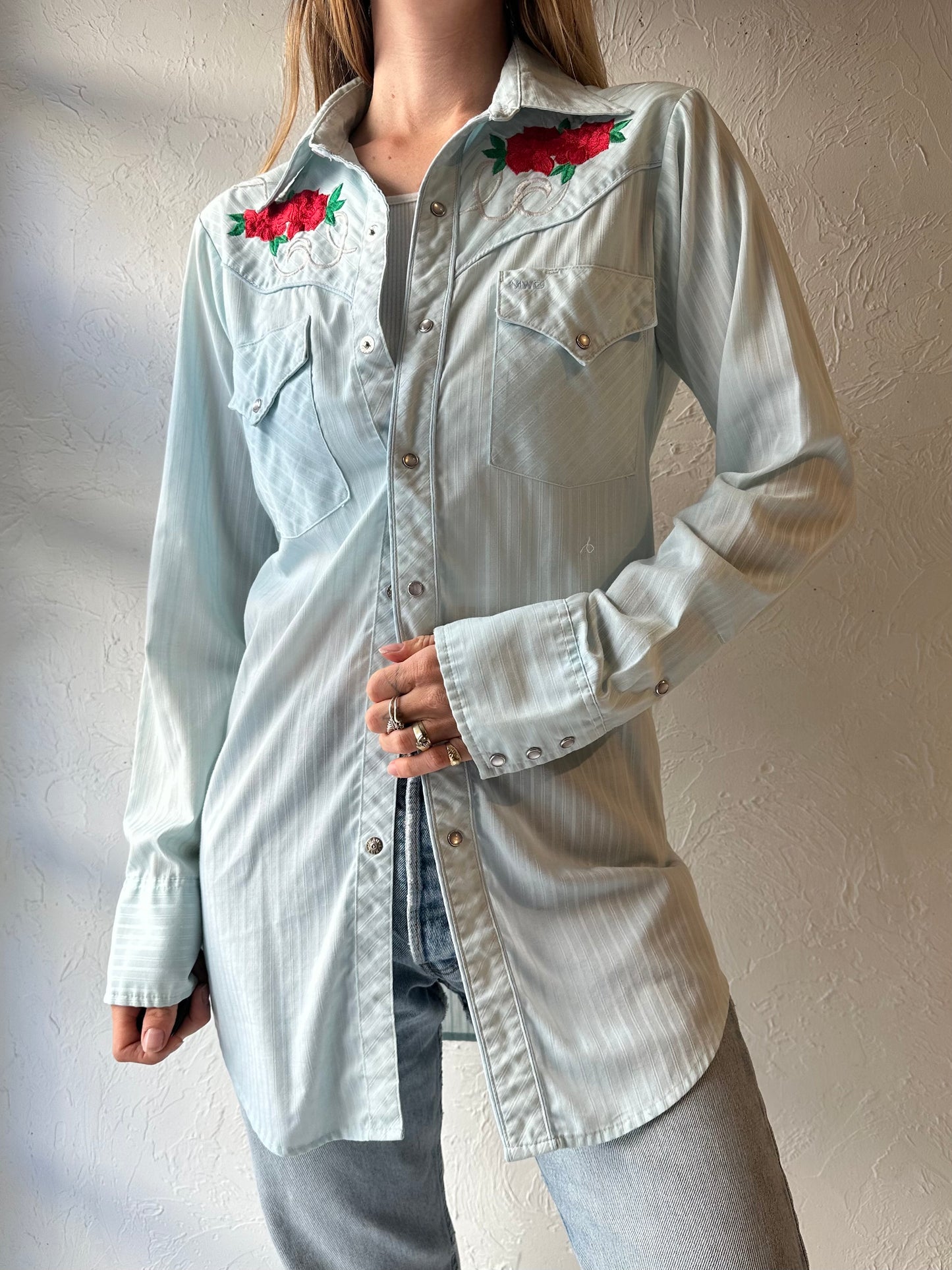 70s ‘MWG’ Snap Up Western Shirt / Small