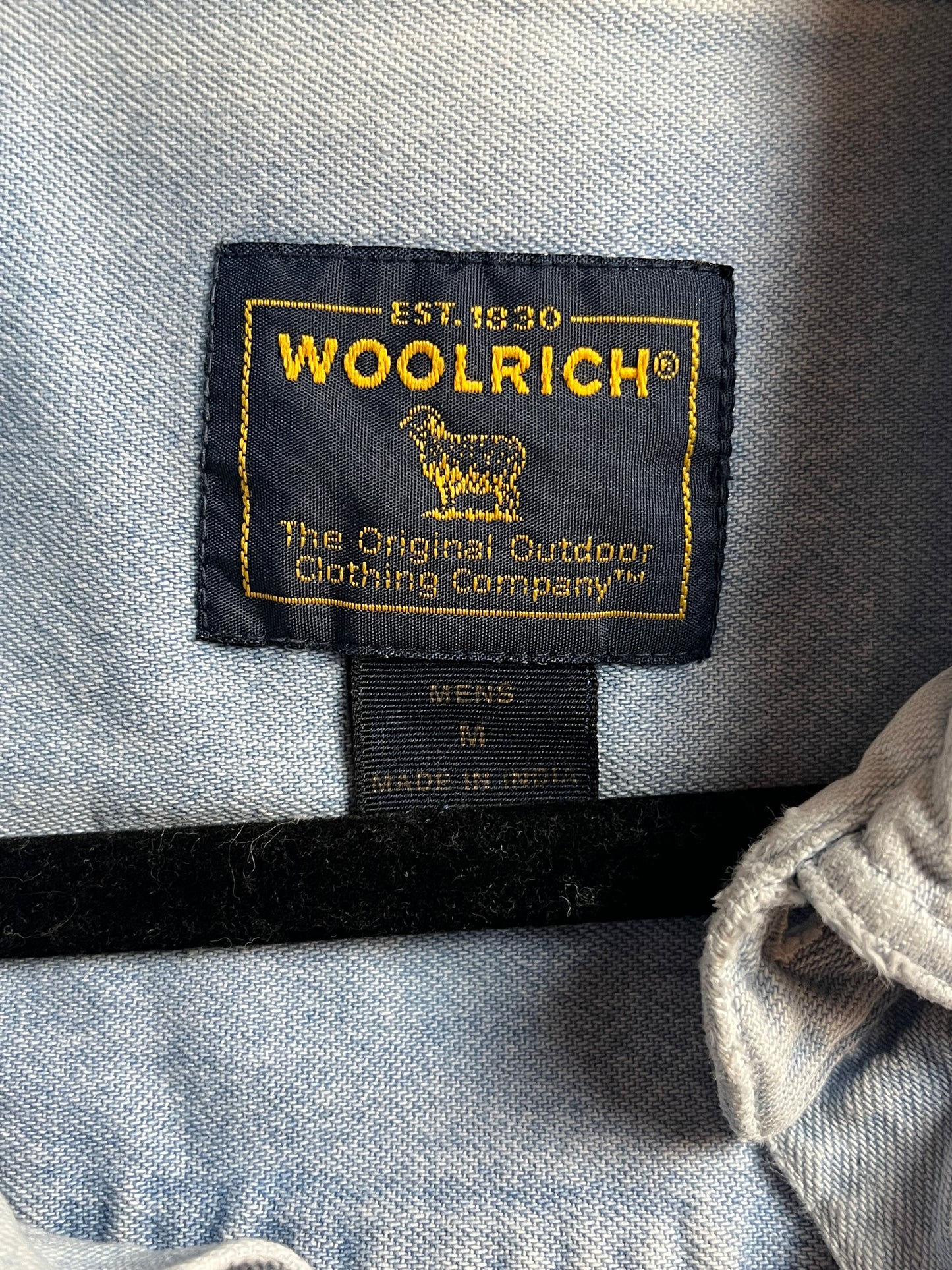 Y2k 'Woolrich' Button Up Denim Shirt / Medium