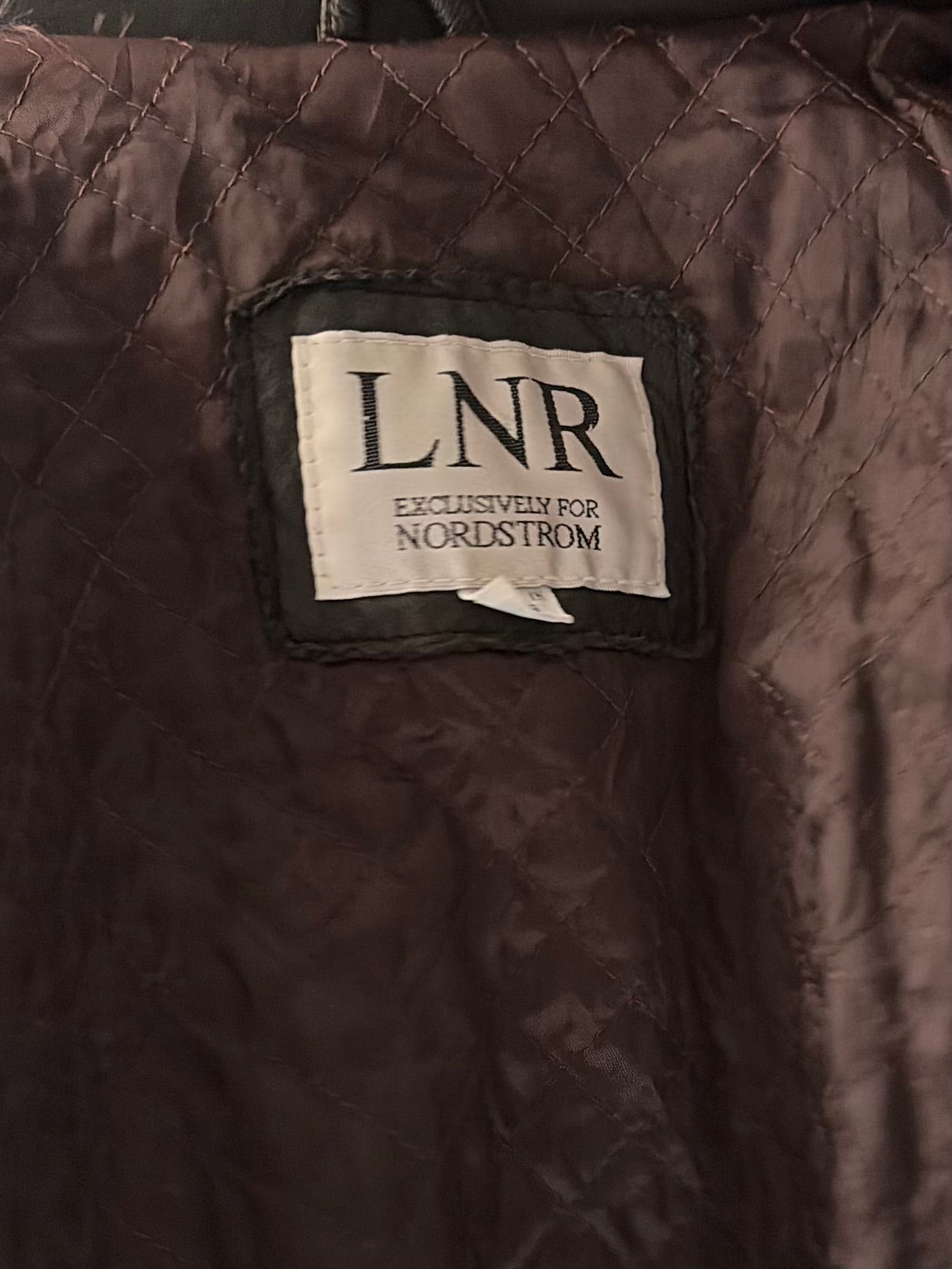 90s 'LNR' Soft Leather Bomber Jacket / Small