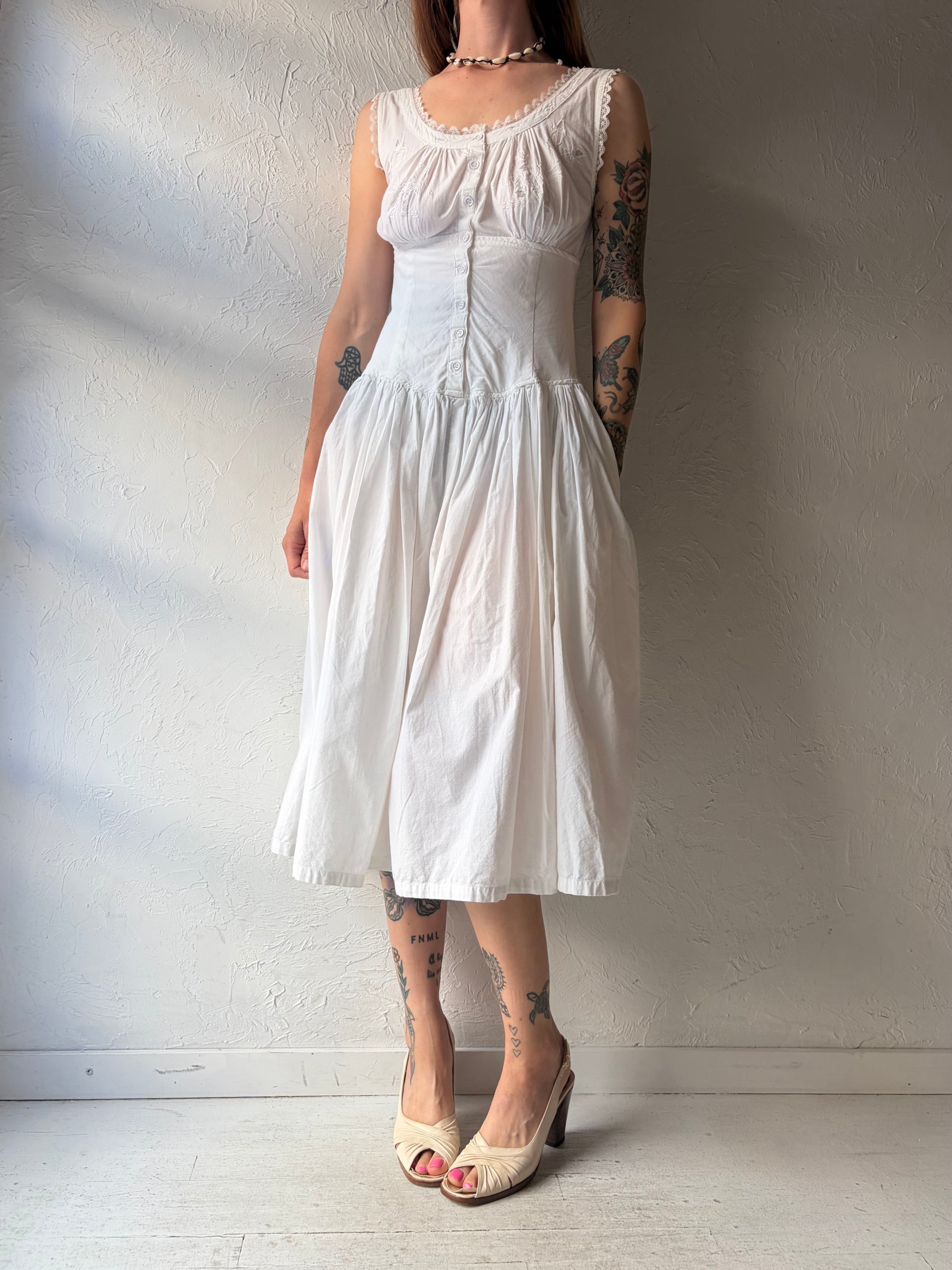 90s milkmaid dress 90s MORGAN DE TOI Milkmaid Mini Dress (S)