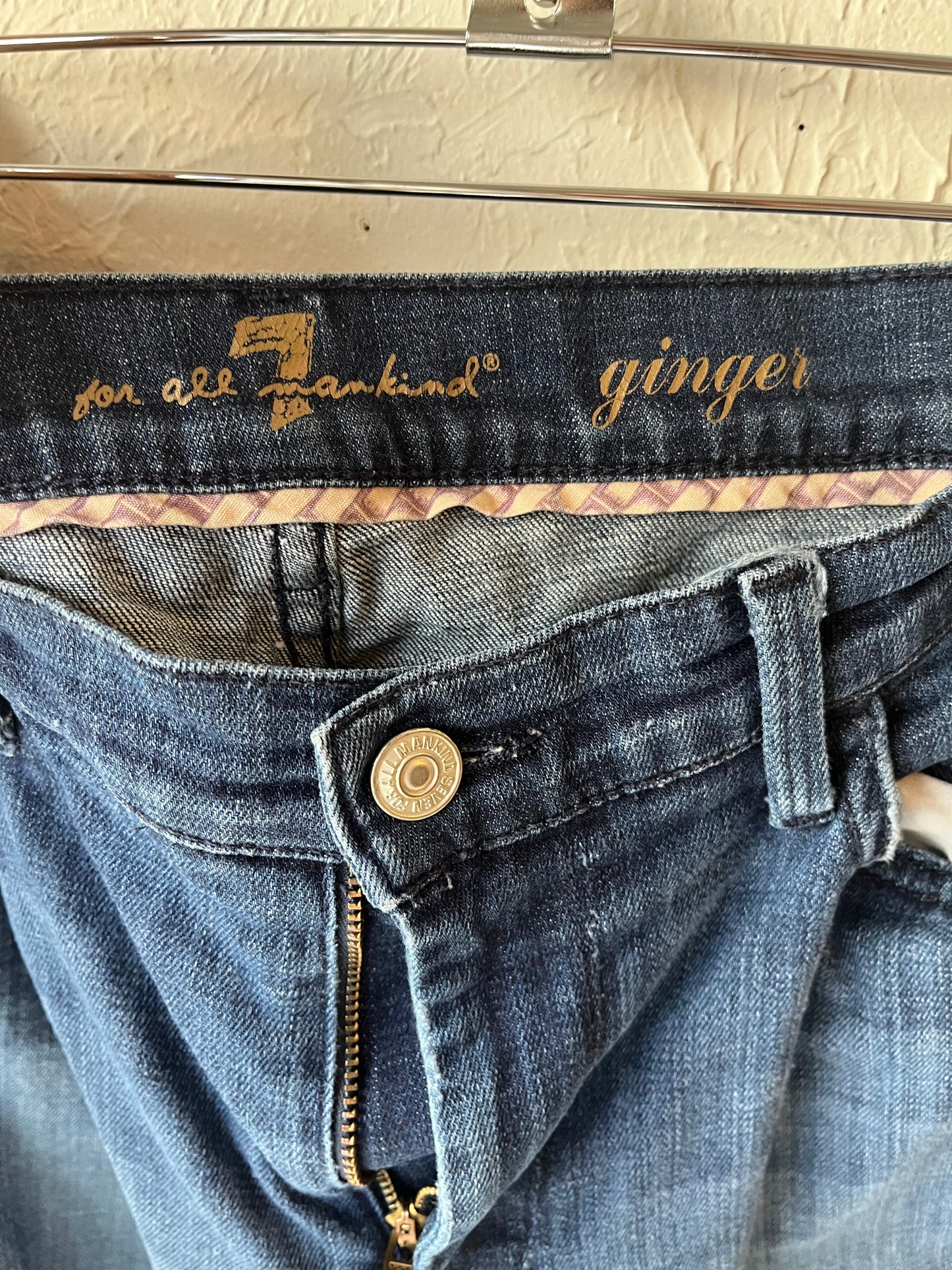 Y2k '7' Dark Denim Low Rise Fair Jeans / Medium