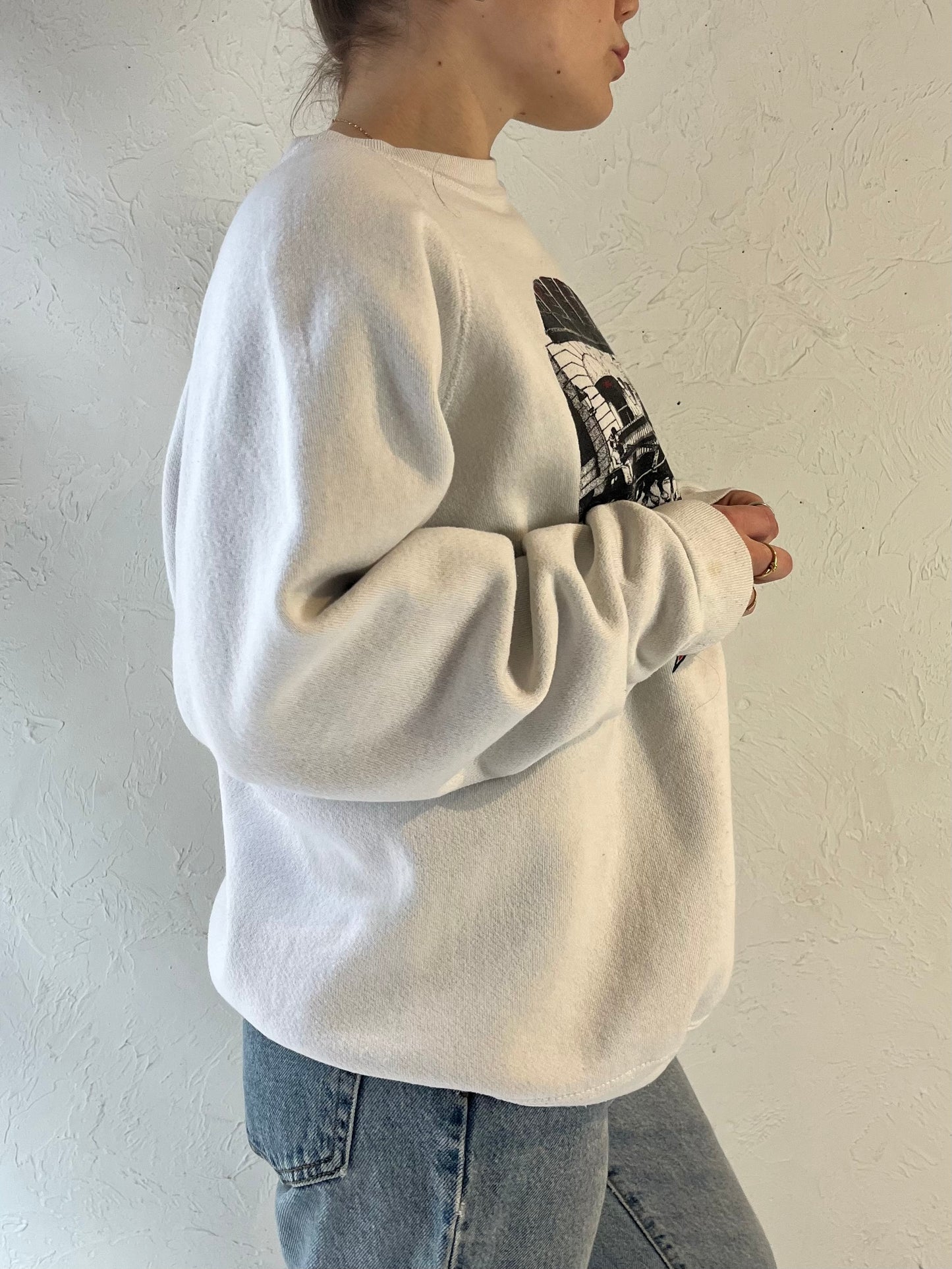 90s 'Cheers' Crew Neck Sweatshirt / Large