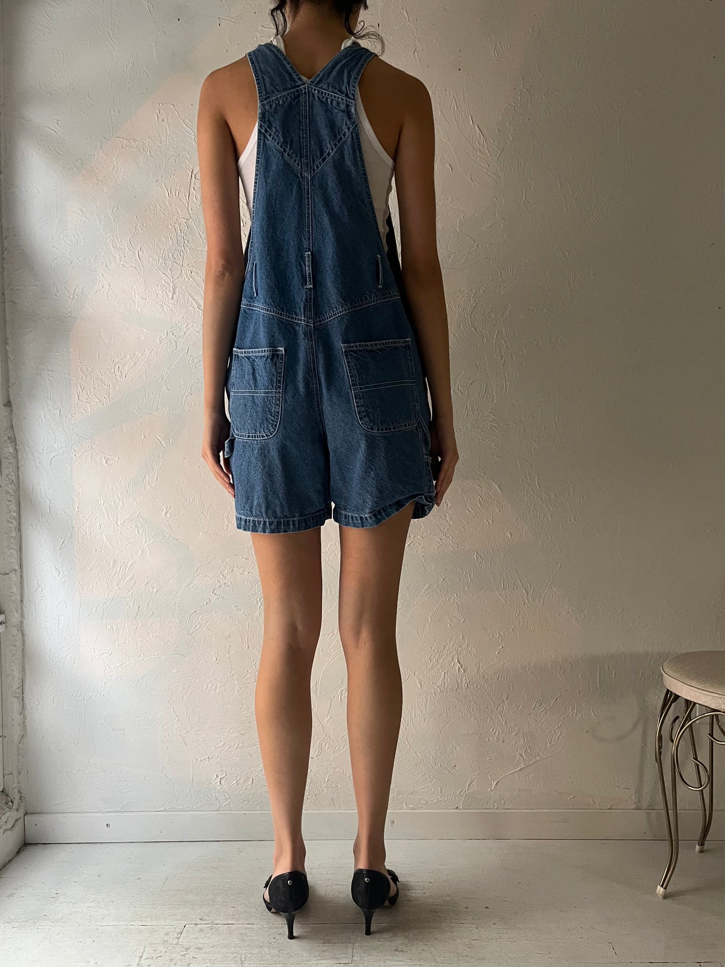 Y2k 'Disney' Embroidered Denim Overalls / Medium