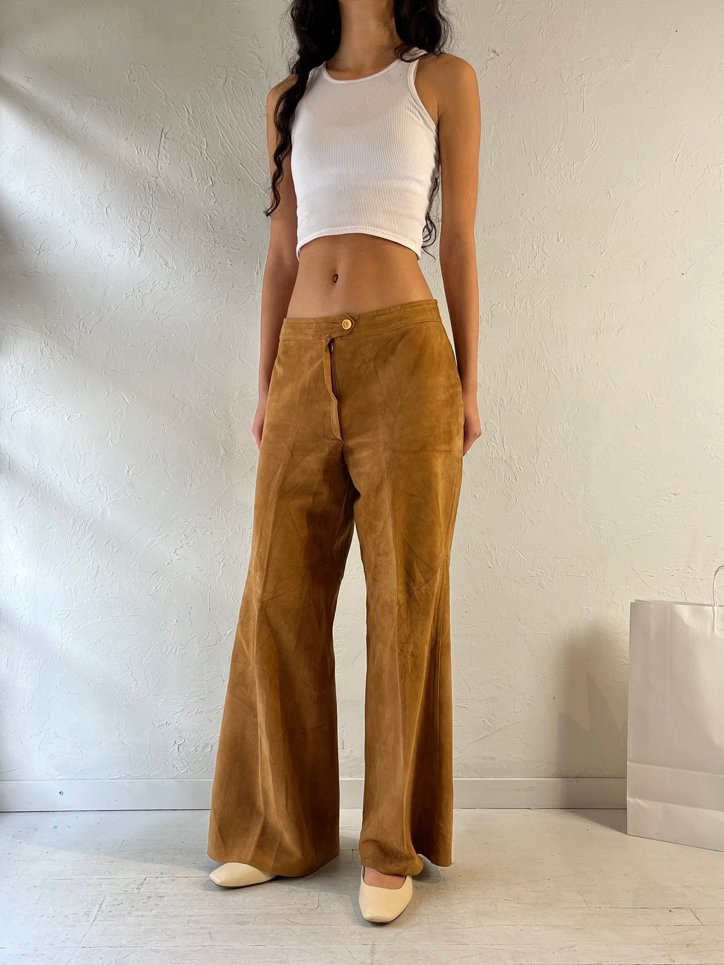 Vintage Suede Leather Pants / Large