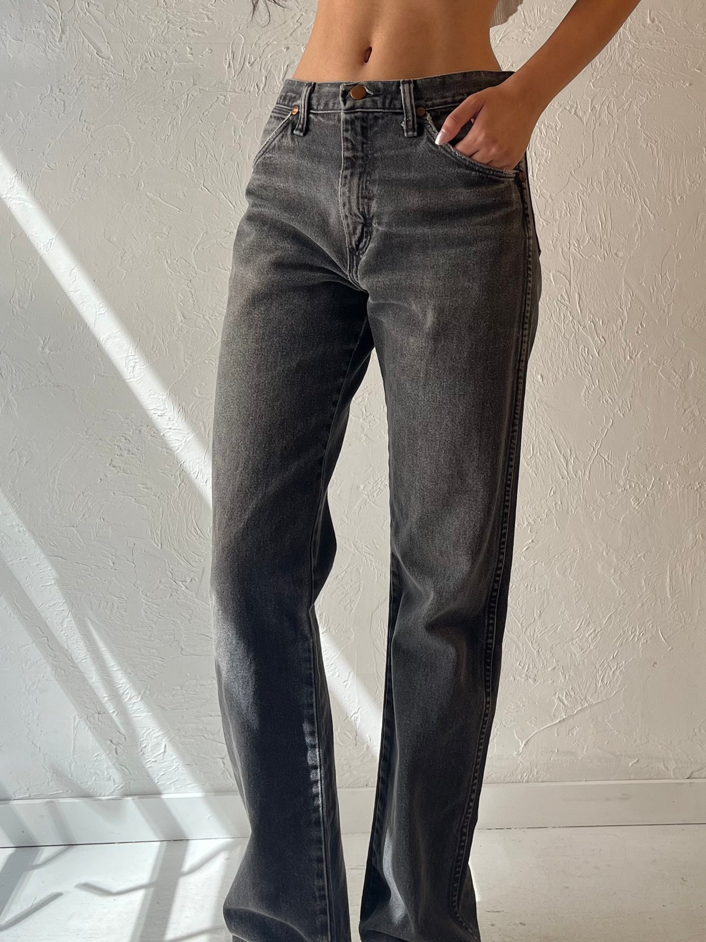 90s 'Wrangler' Dark Wash Jeans / Made in USA / 29