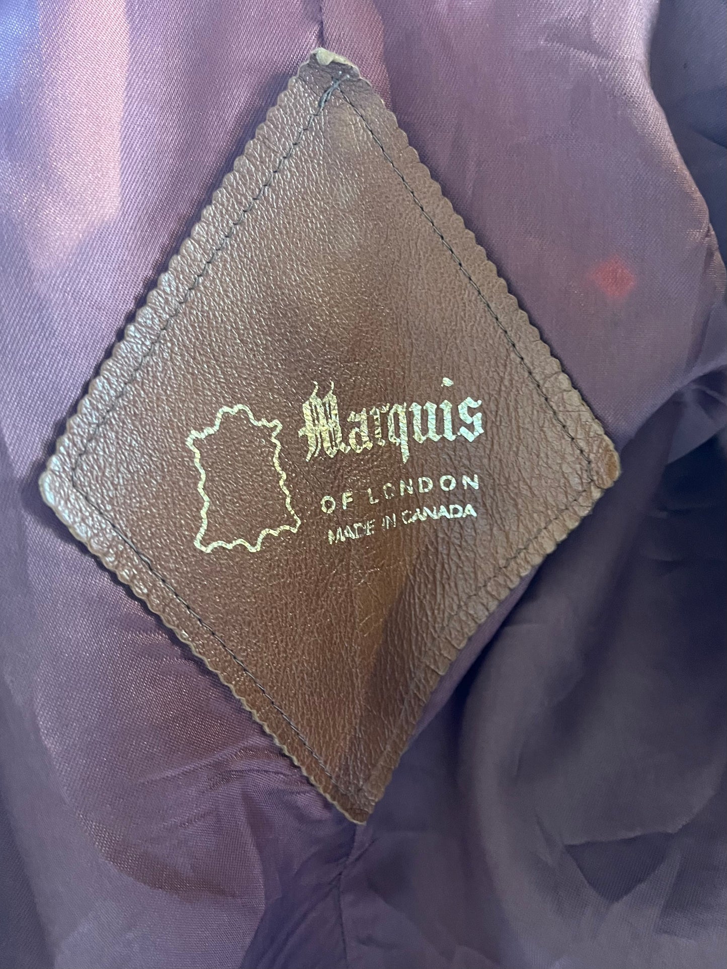 70s 'Marquis' Brown Leather Jacket / Small