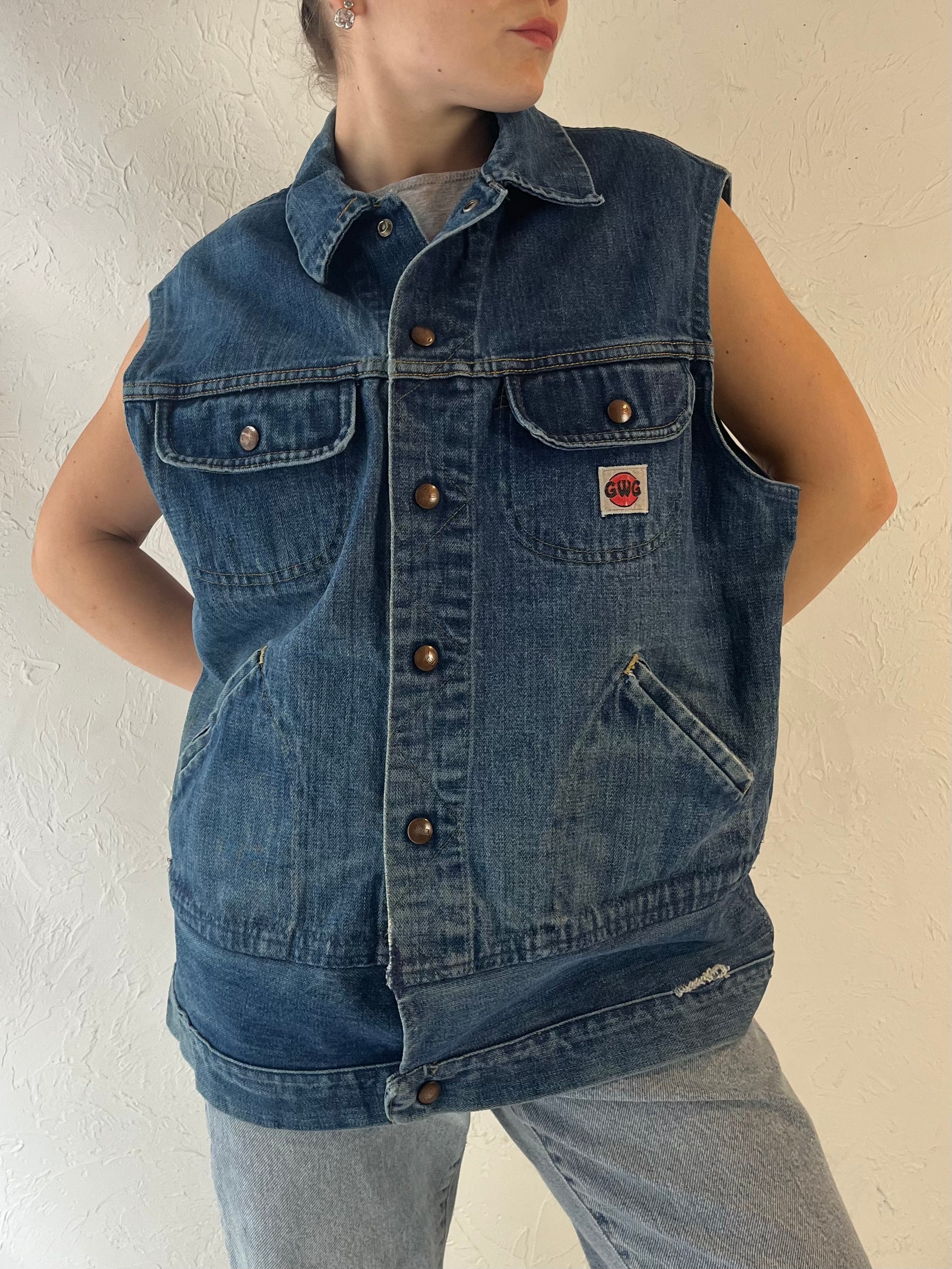 Vintage 'GWG' Altered Denim Vest / Large