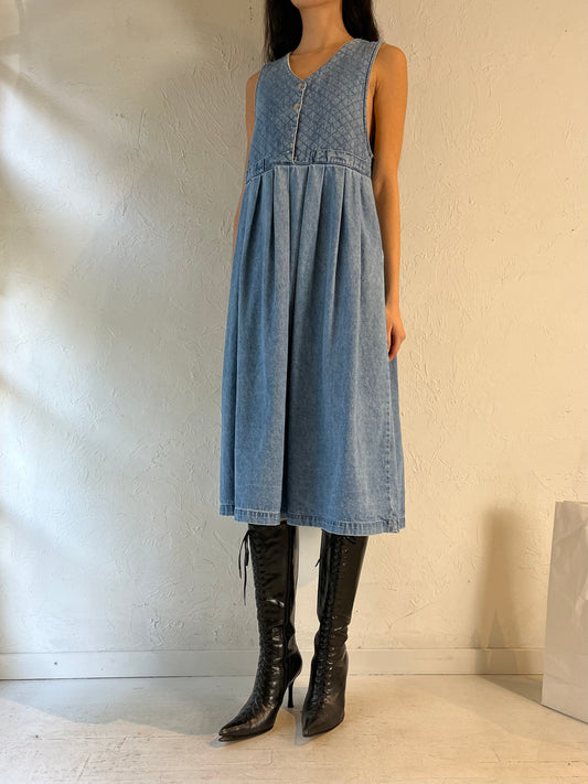 Y2K ‘Dolly Denim’ Denim Midi Dress / Large