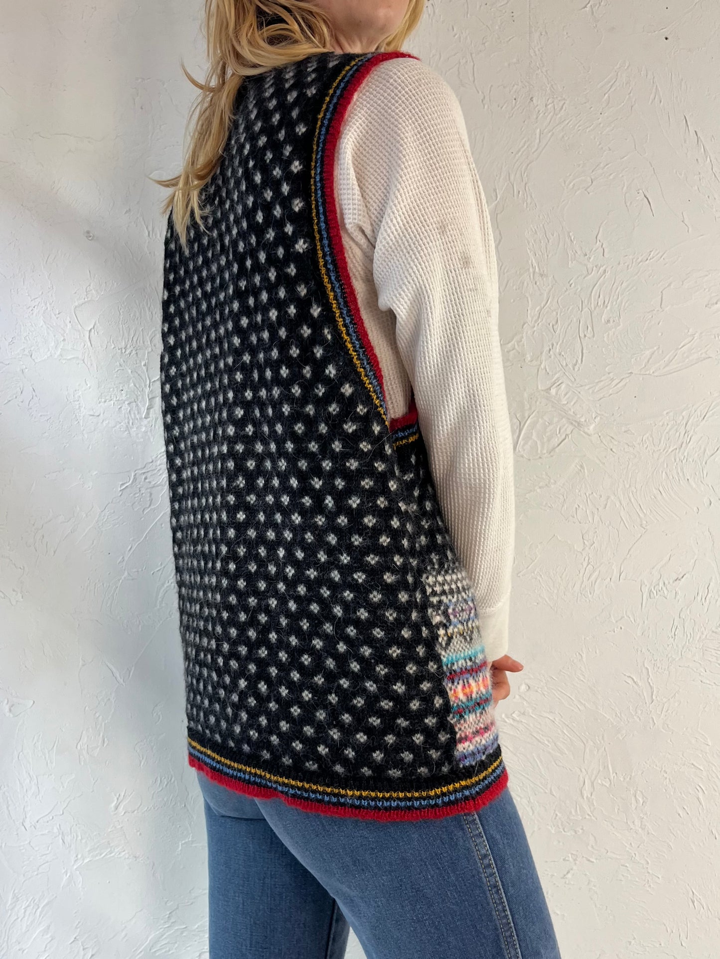 90s 'Cascade' Knit Vest / Large