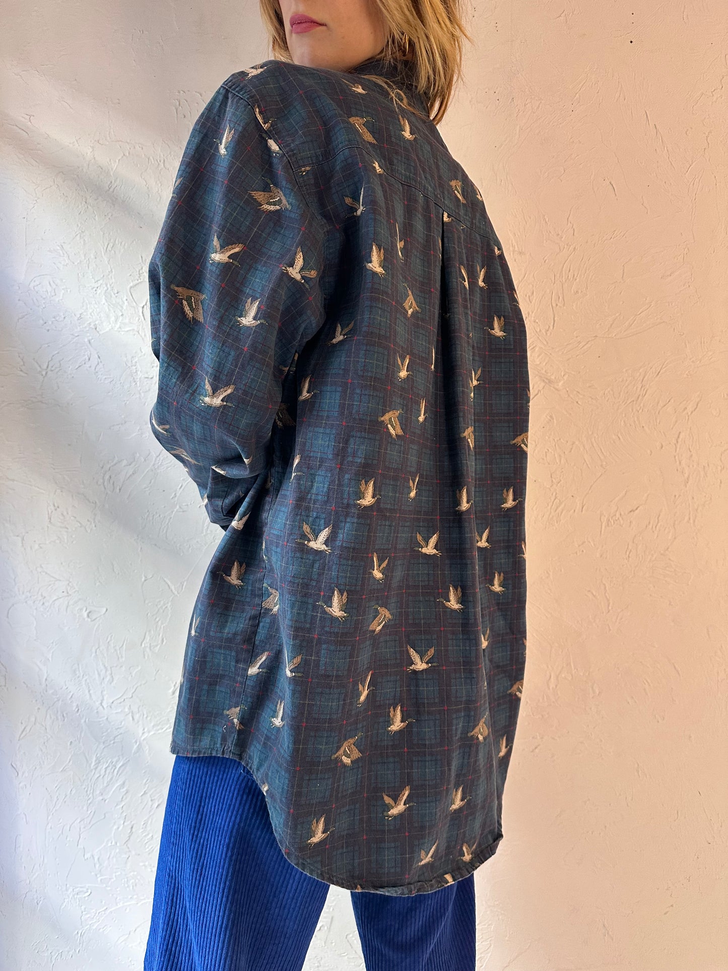 Y2k 'Wrangler' Button Up Duck Shirt / Large