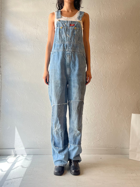 Y2K ‘Dickies’ Thrashed Denim Overalls / Medium