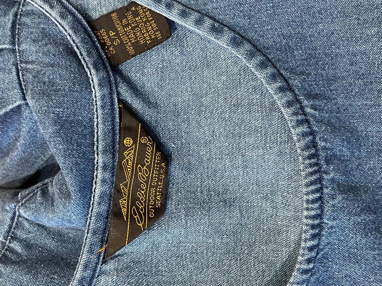 90s ‘Eddie Bauer’ Sleeveless Denim Dress / Small