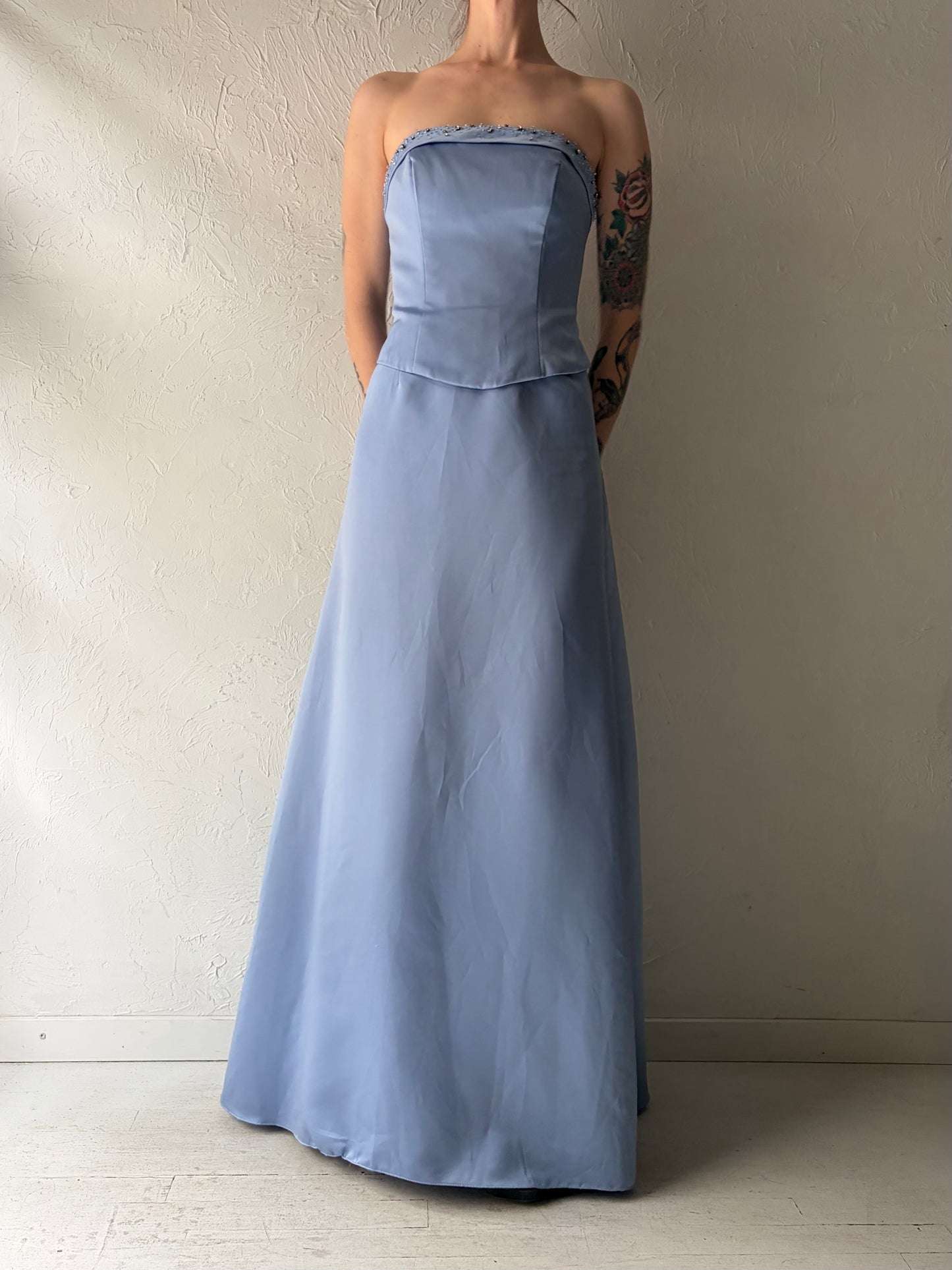 90s 'Alfred Angelo' Purple Formal Skirt and Top Set / Small