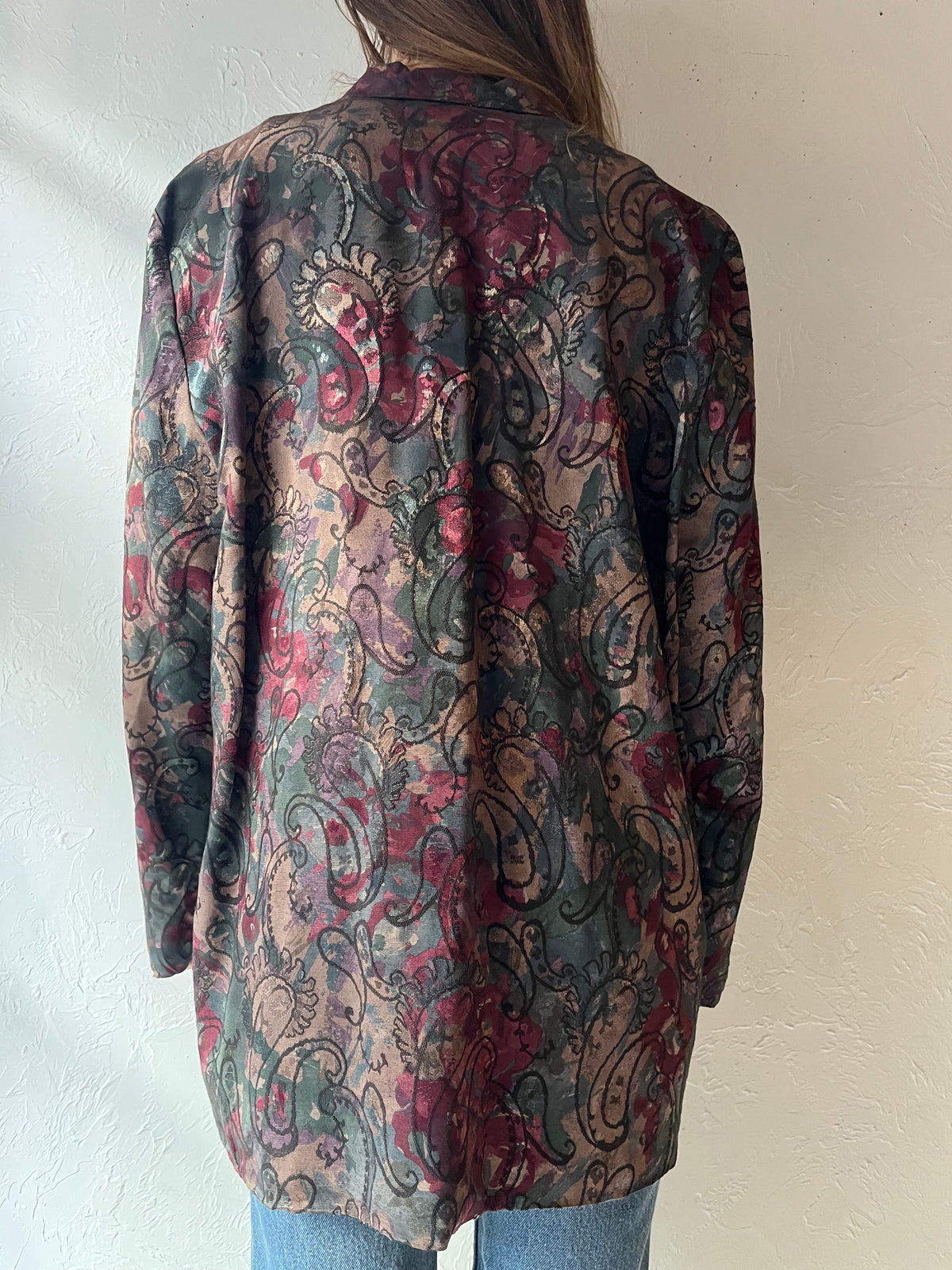 90s 'Cleo' Oversized Floral Blazer Jacket / Large