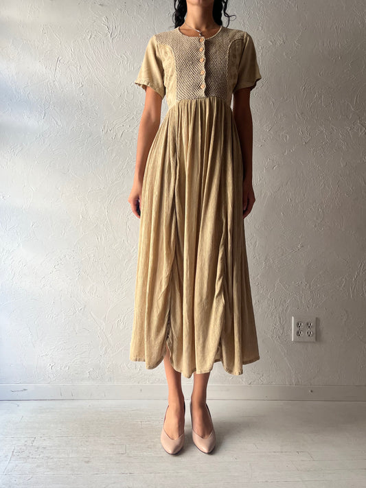 90s 'Beechers Brooks' FairyCore Crochet Dress / Small