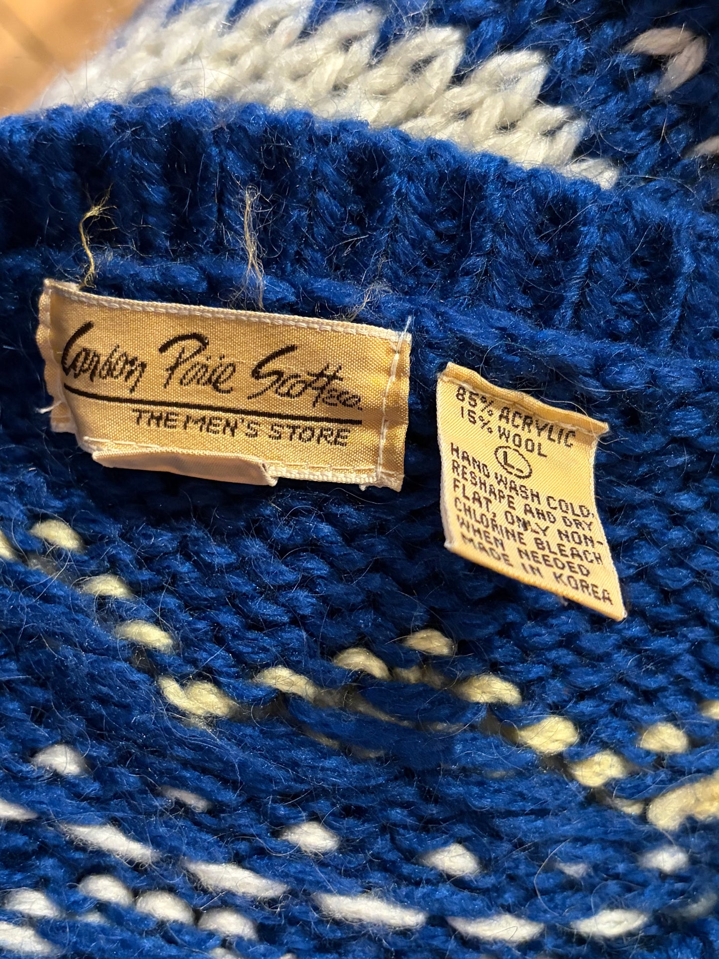 Vintage 'Gordon Pirie Scotte' Acrylic Wool Sweater / Large