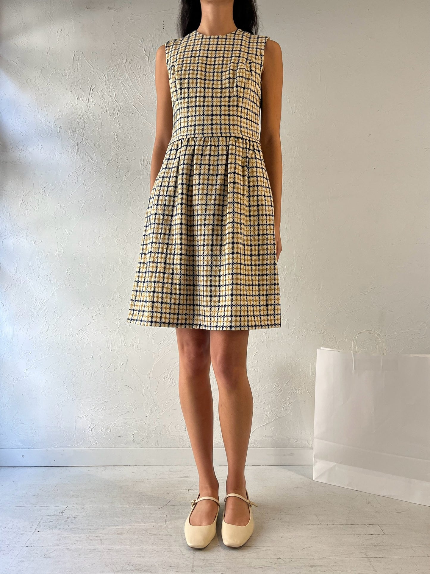 80s ‘Pendleton’ Sleeveless Wool Dress / Small