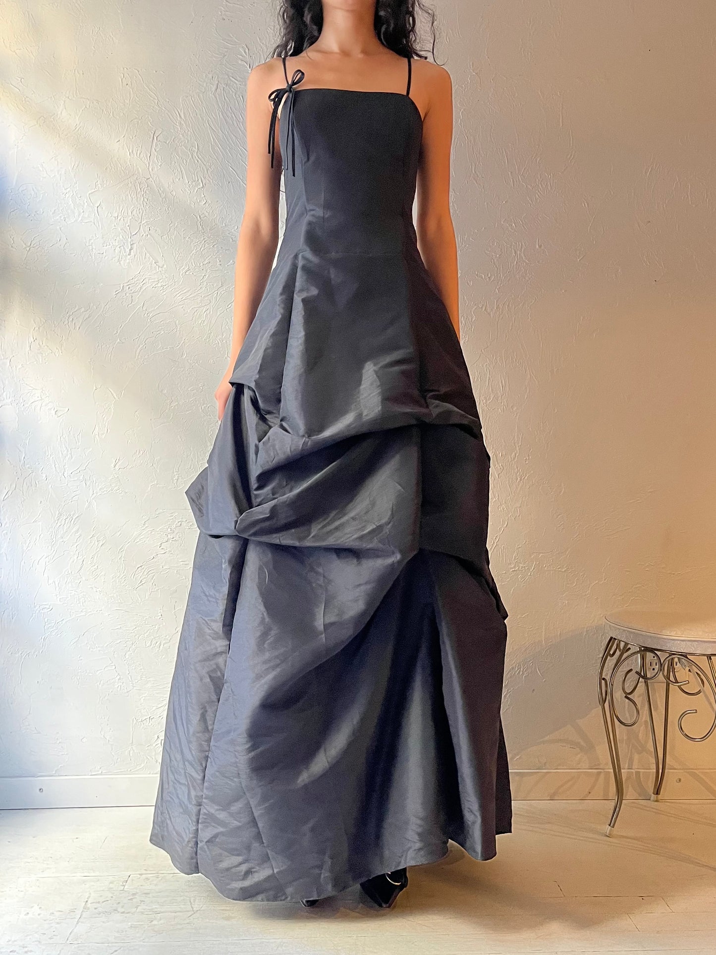 Y2k 'Go Jane' Black Formal Maxi Dress / Medium